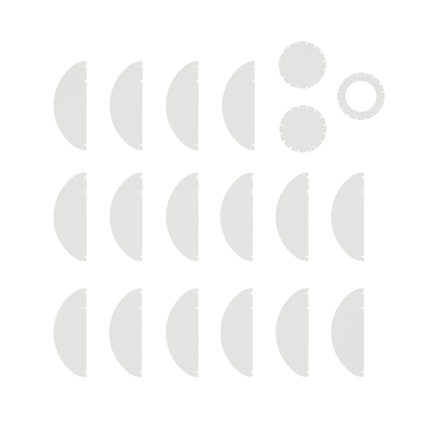 Elliptical LAMPSHHADE in sound-absorbing material - Melange white - Image 3