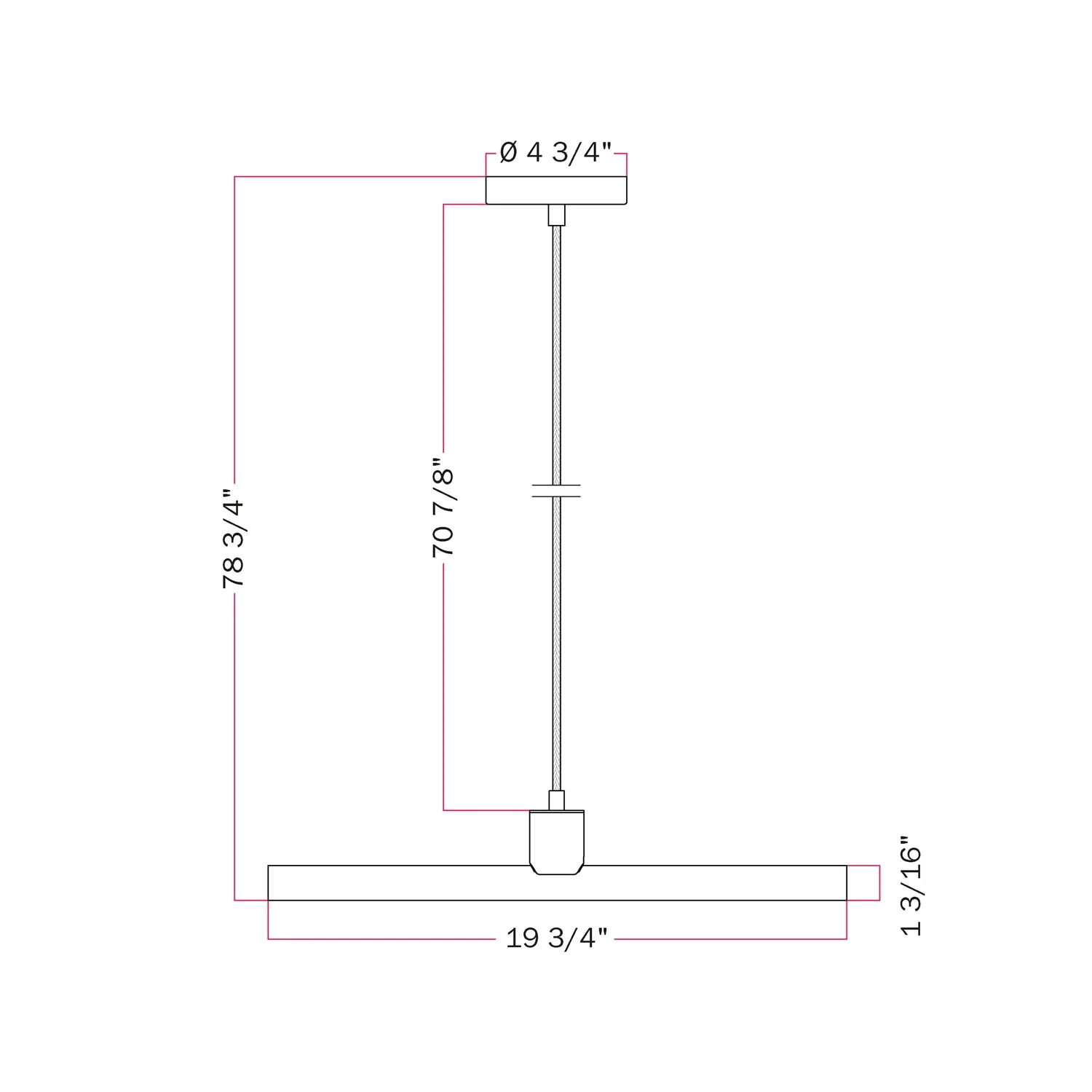 Esse14 Pendant Light with S14d Socket - Neutral - Image 5