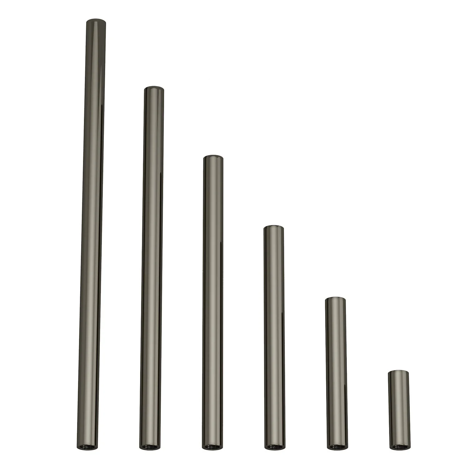 Extension tube in metal for pendant or table lamps – Pearl black