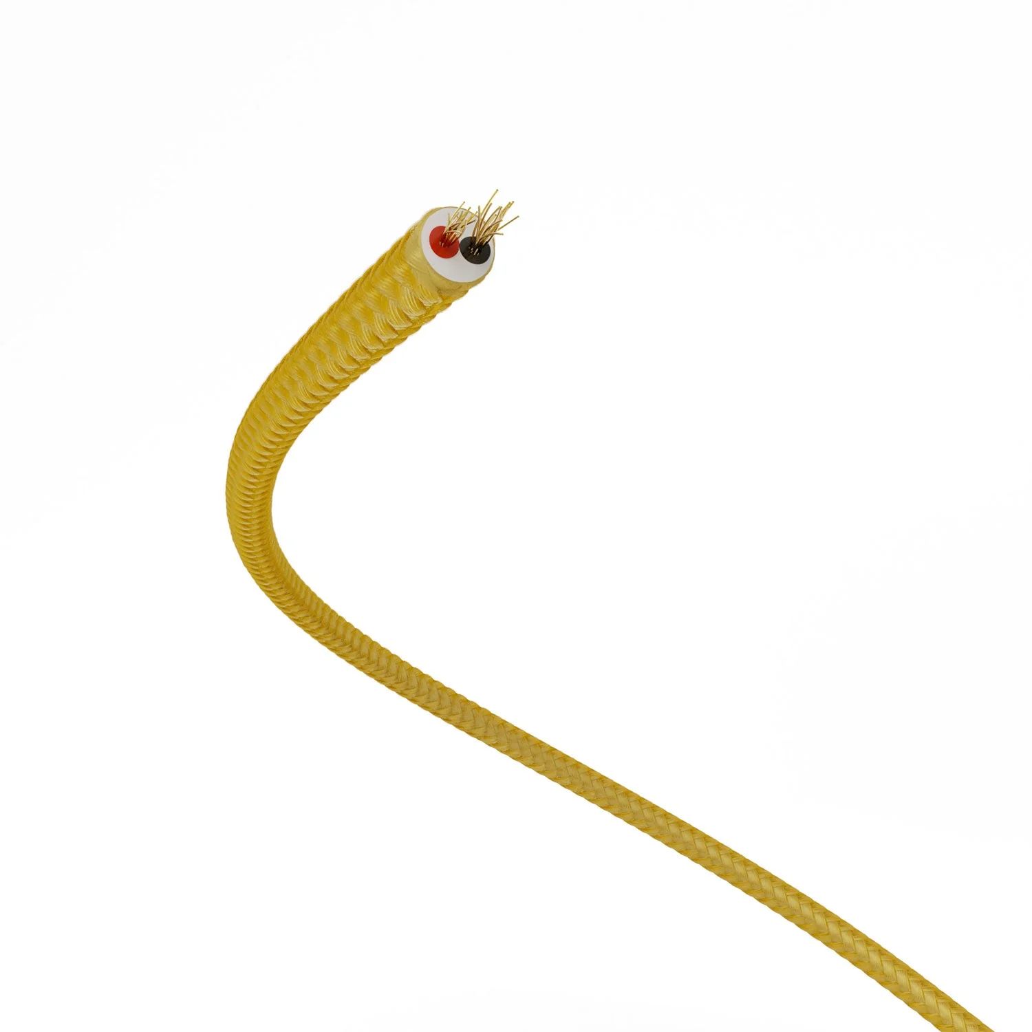 Extra-low-voltage power cable coated in silk-effect fabric Gold RM05 - Image 3
