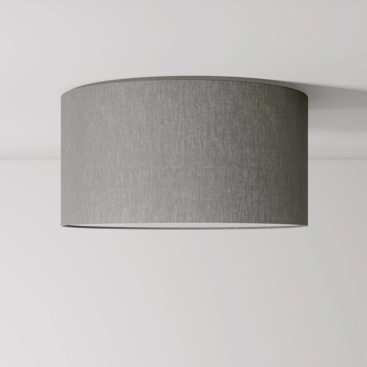Medium Camelot grey fabric ceiling light - Made in Italy