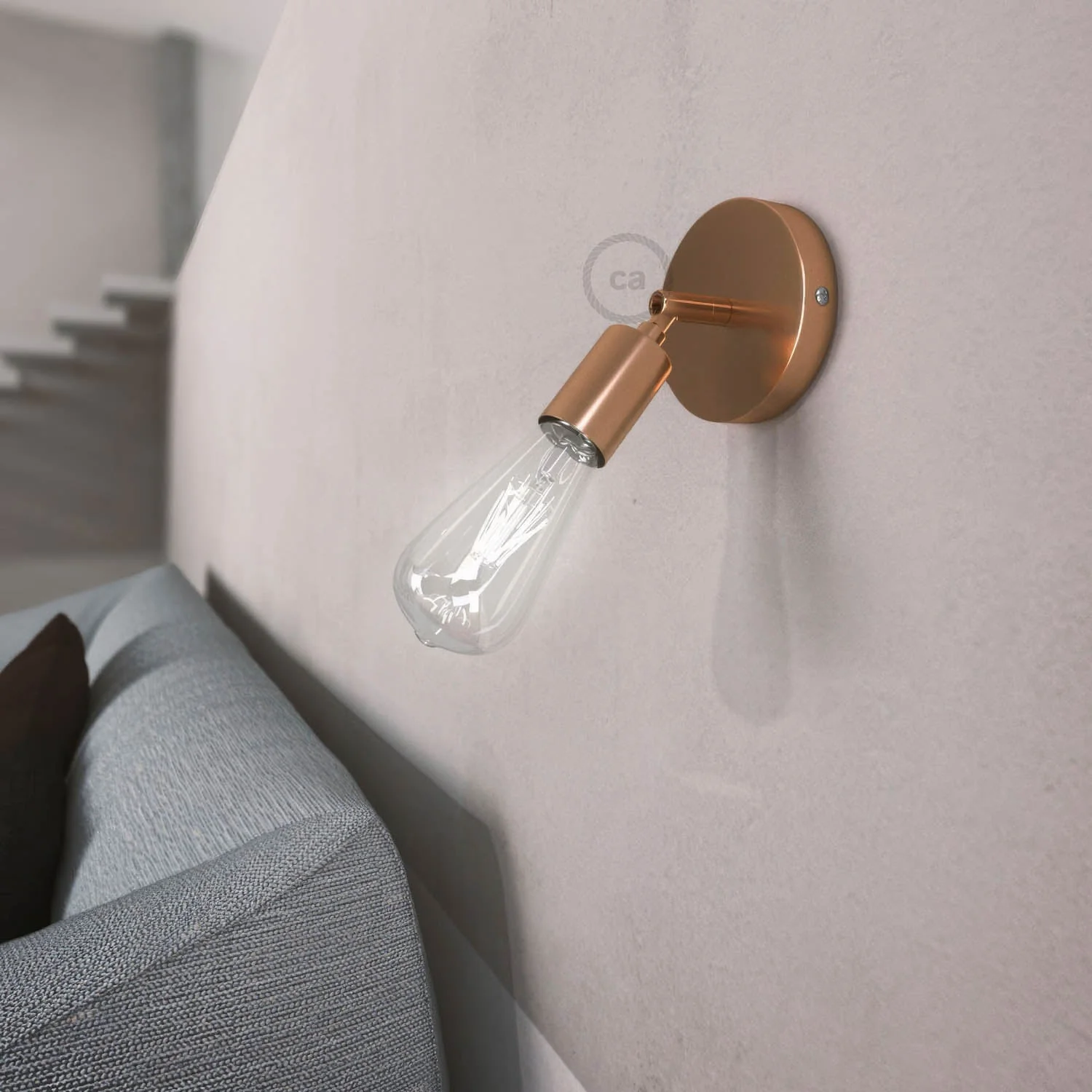 Fermaluce Metal 90°, adjustable flush wall light - Copper - Image 2