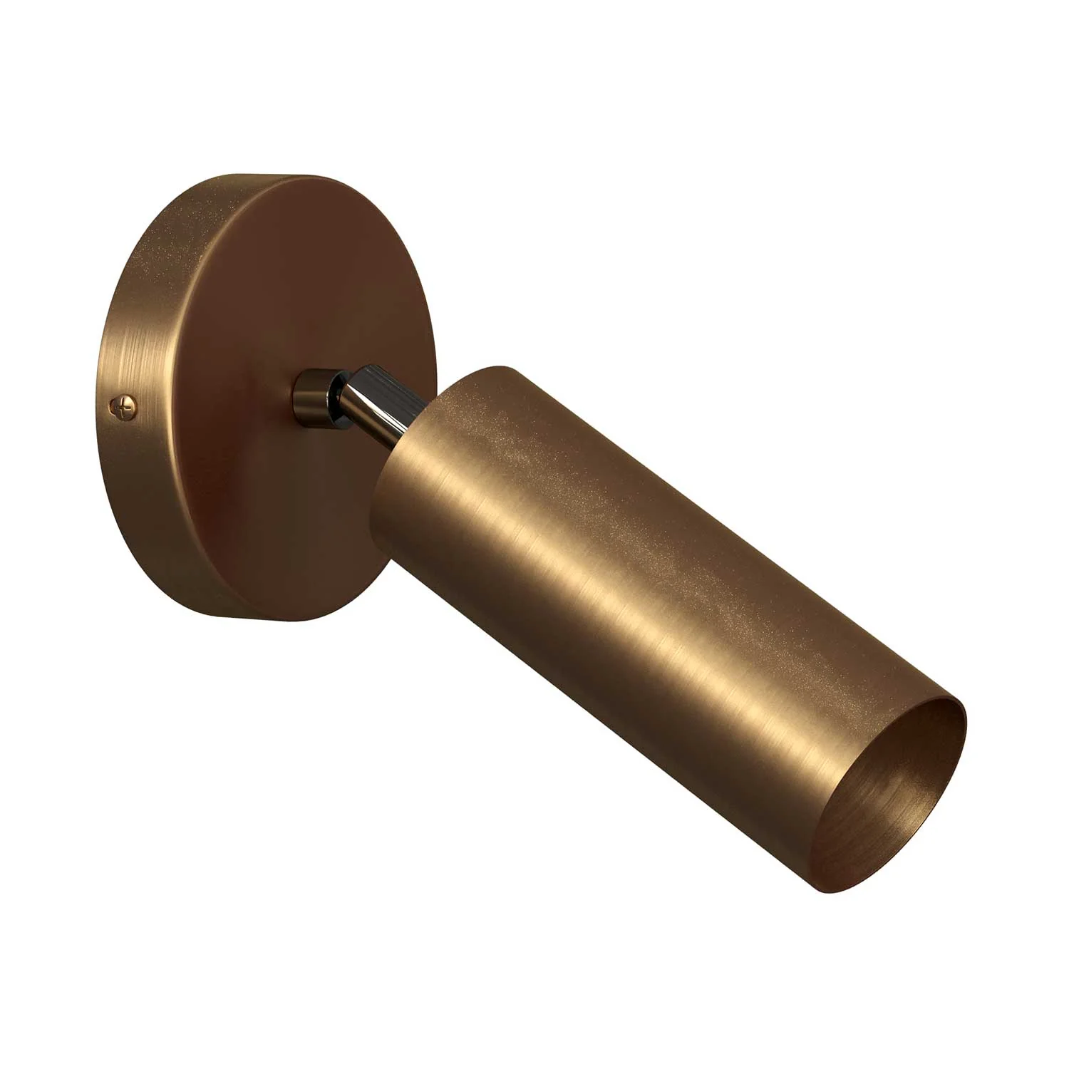 Fermaluce Metal adjustable spotlight in metal with Tub-E14 lampshade, wall lamp - Satin bronze