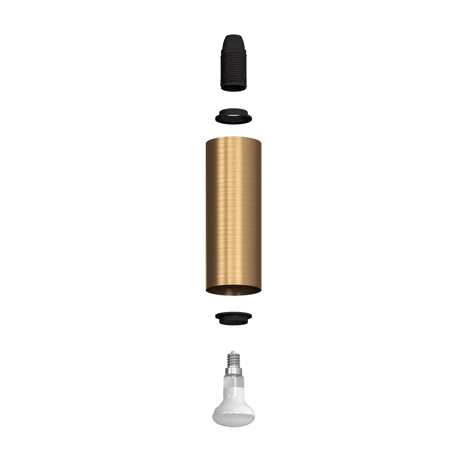 Fermaluce Metal adjustable spotlight in metal with Tub-E14 lampshade, wall lamp - Satin bronze - Image 3