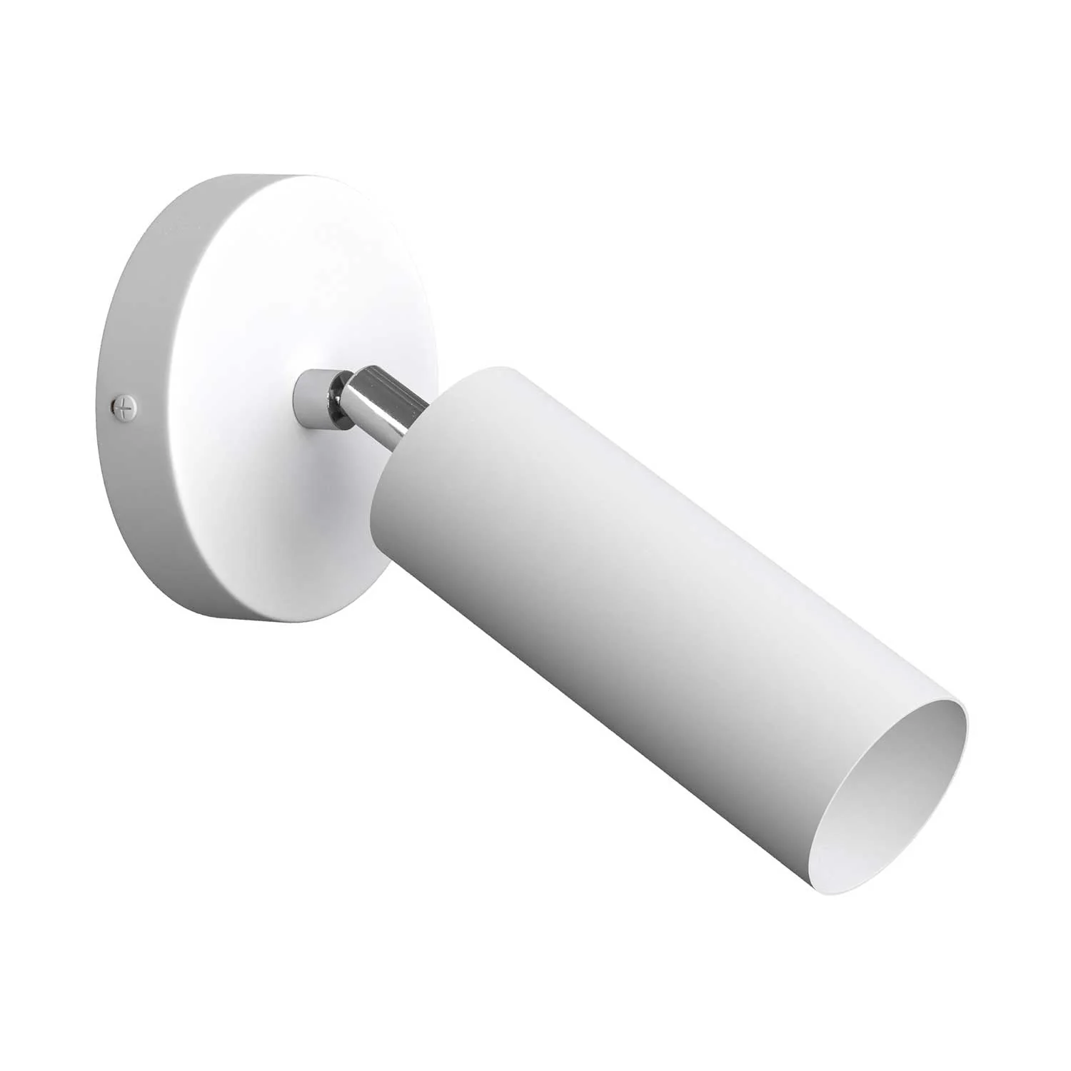 Fermaluce Metal adjustable spotlight in metal with Tub-E14 lampshade, wall lamp - White