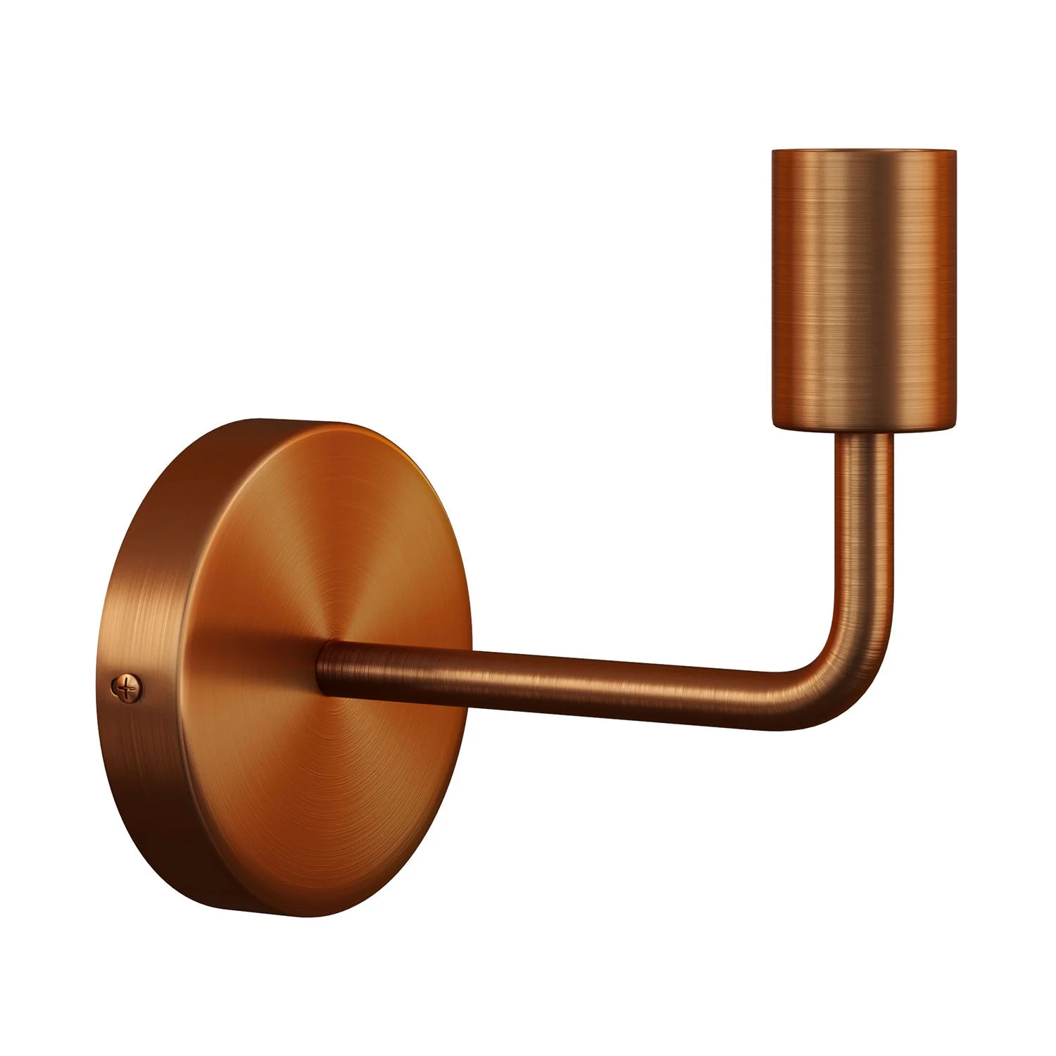 Fermaluce Metal, wall lamp in metal with curved extension - Satin copper - Image 3