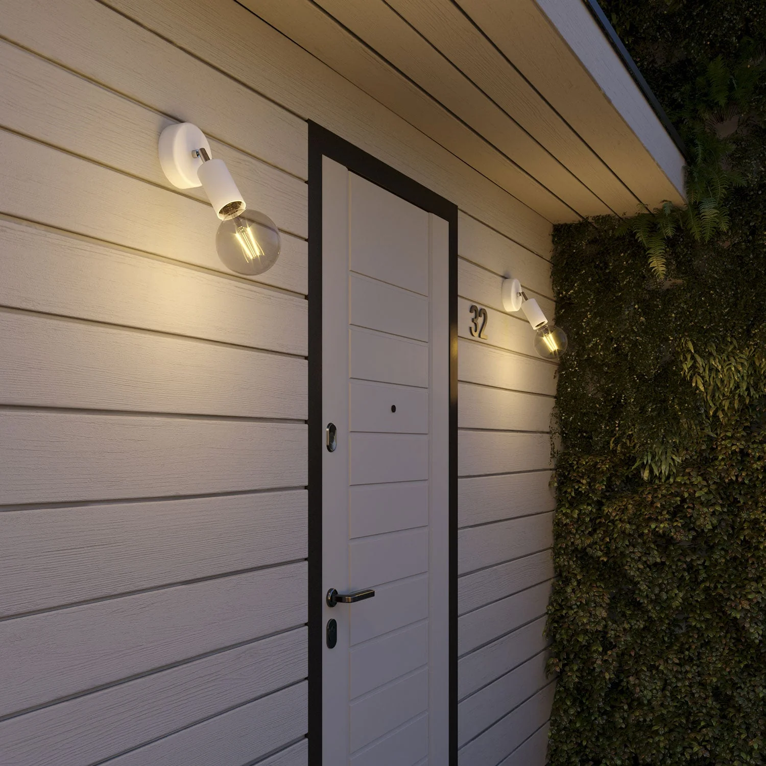 Fermaluce Modulair ELEGANT with adjustable joint, ceiling rose and IP65 waterproof lamp holder – White - Image 2