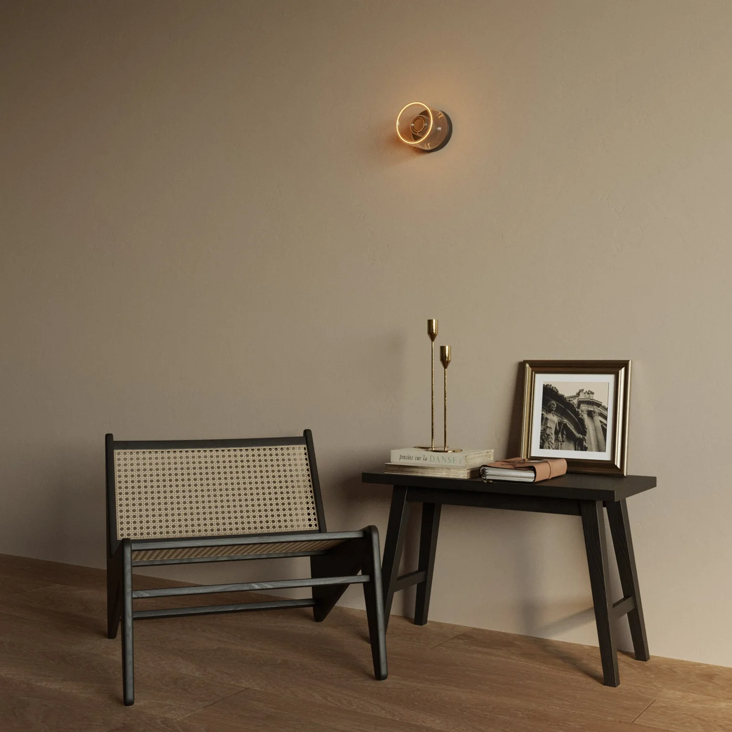 Fermaluce wall lamp Black with G03 bulb - Image 2