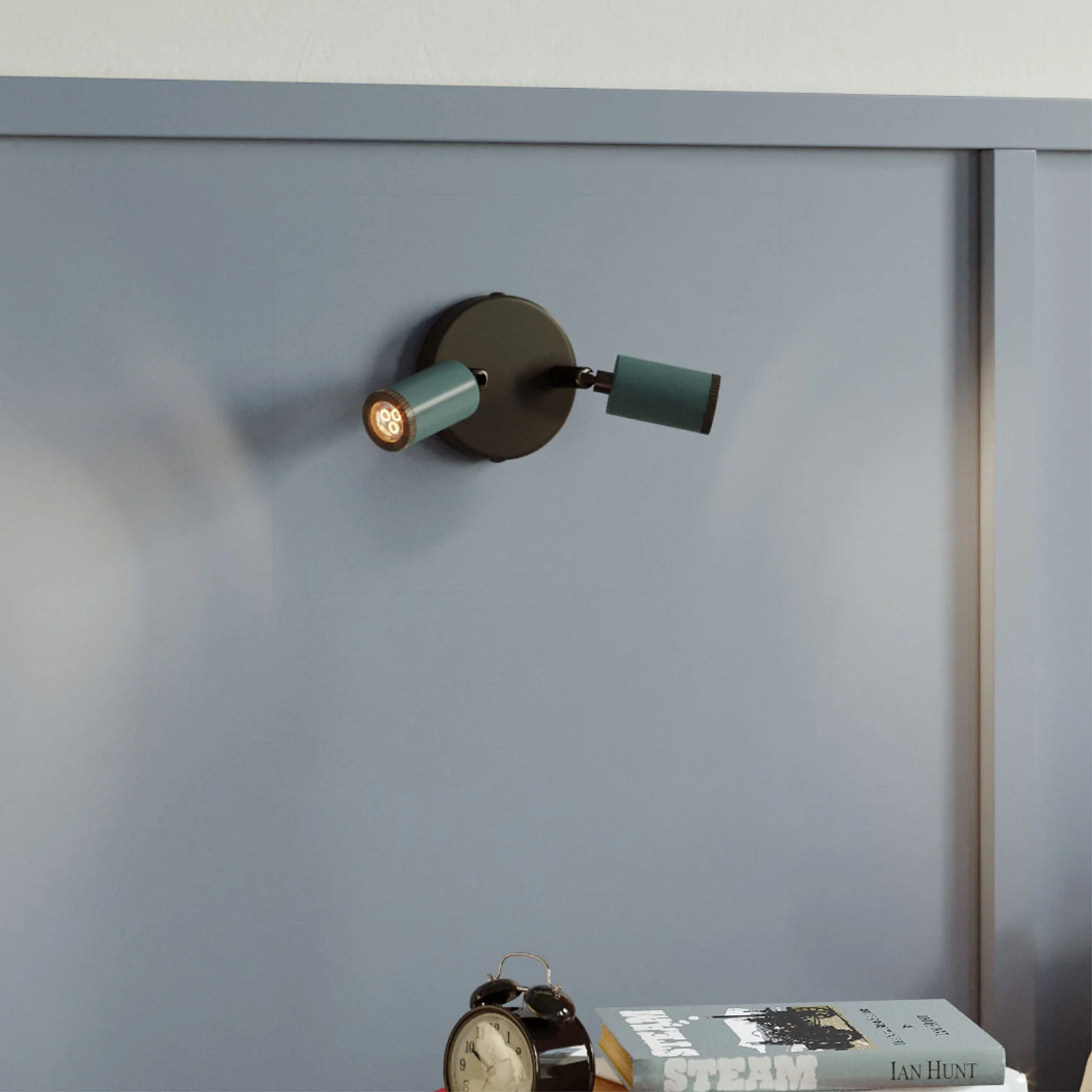 Fermaluce with 2 adjustable Mini Spotlight GU1d0 - Petrol - Image 3