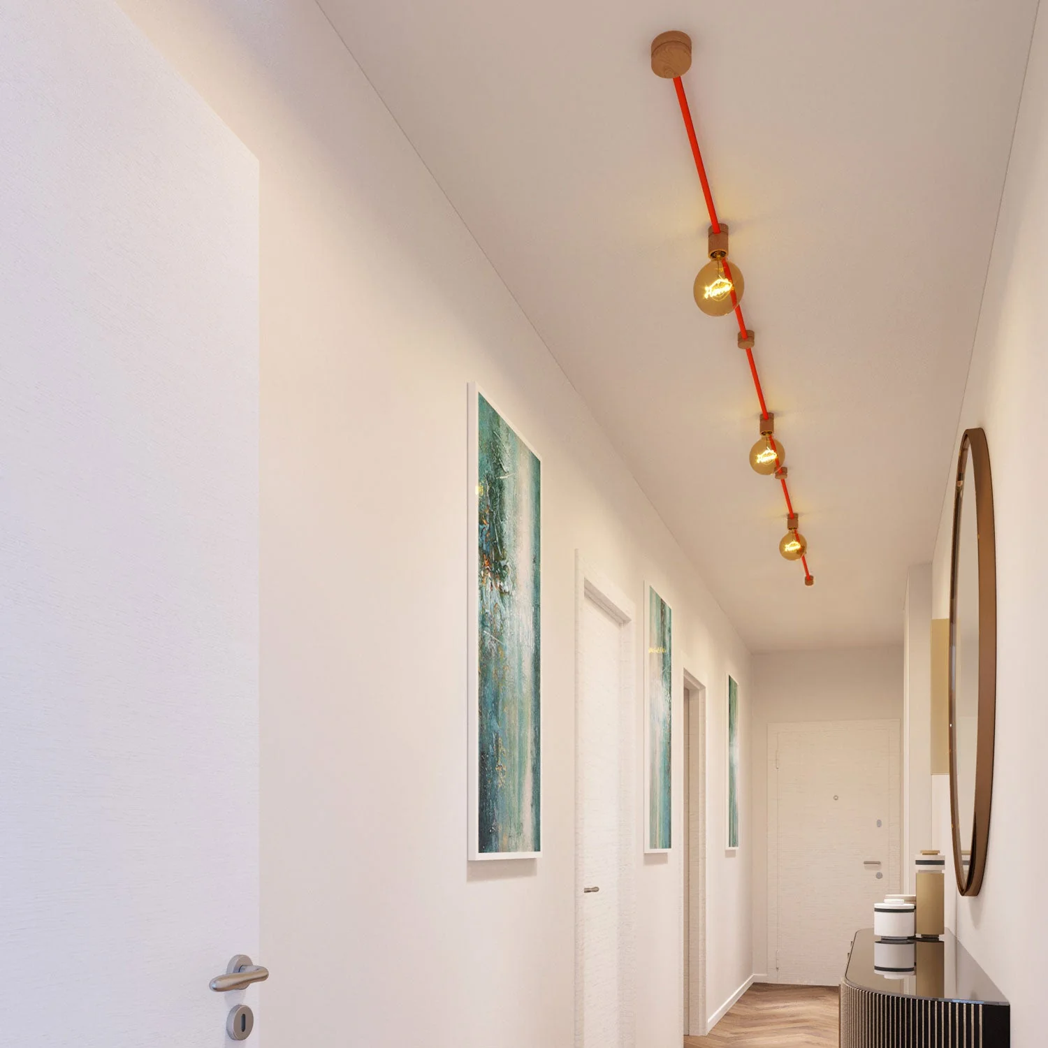 Filé Linear Kit System - with 5 m CF15 cable for string light and 7 wooden components for interiors - Image 2