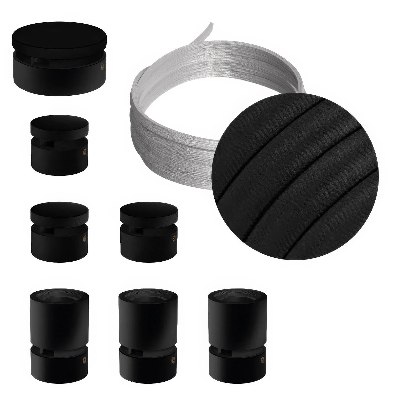 Filé Linear System Kit – with 5 m CM04 cable for string light and 7 black-painted wooden components for interiors