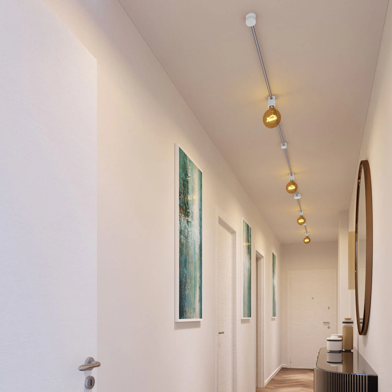 Filé Symmetric Kit System – with 5 m CM02 cable for string light and 9 white painted wooden components for indoor use - Image 2