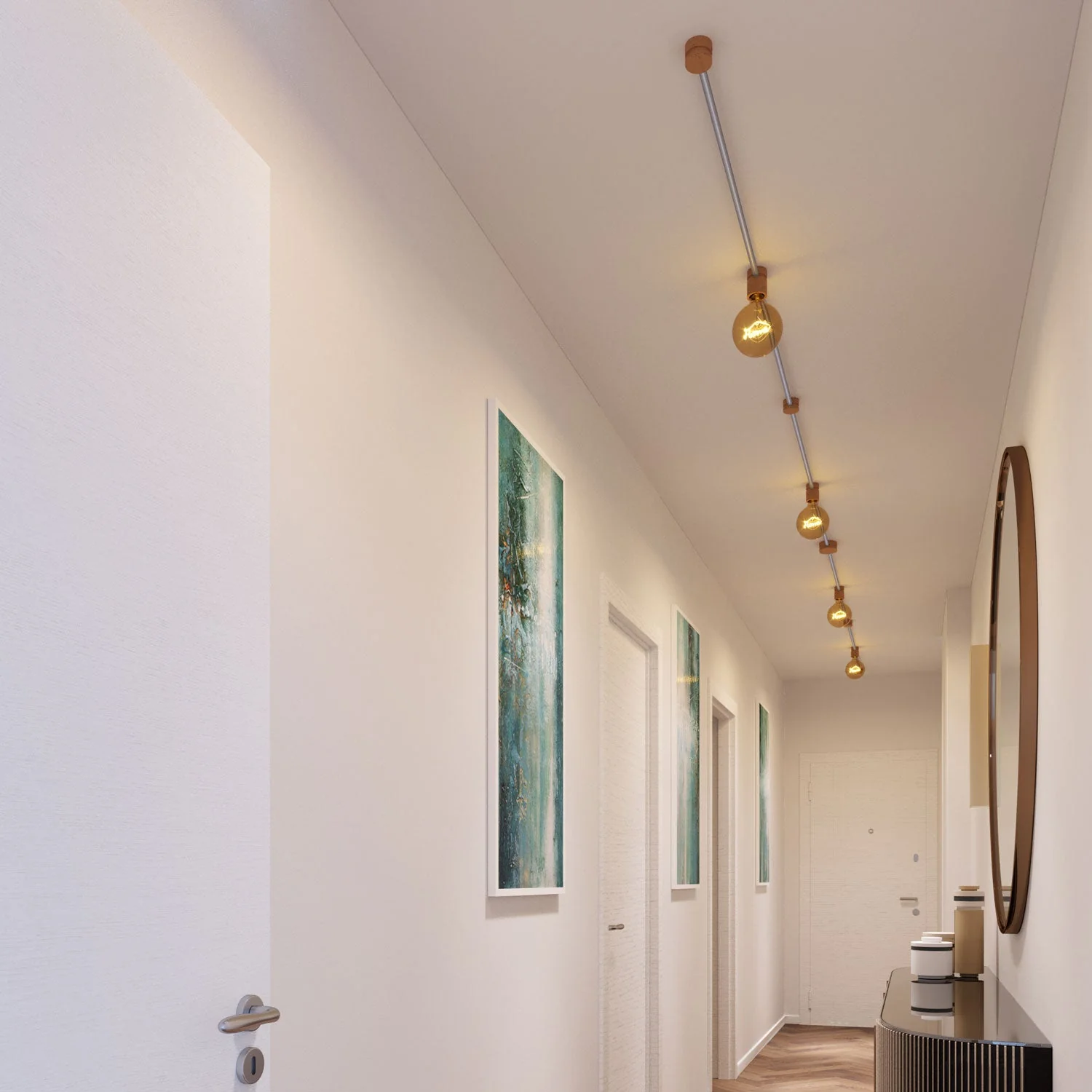 Filé Symmetric Kit System - with 5 m CM02 cable for string light and 9 wooden components for interiors - Image 2