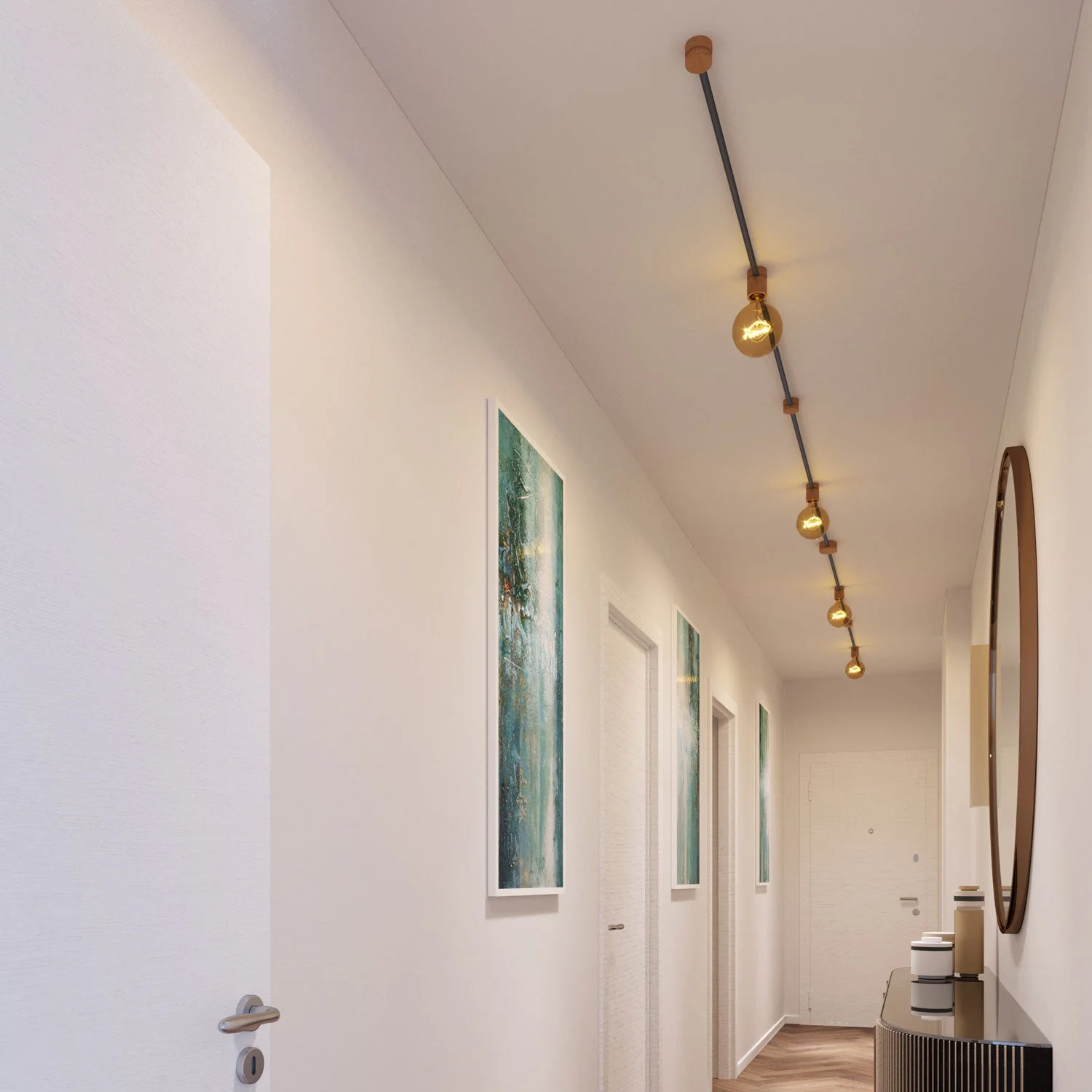 Filé Symmetric System Kit - with CM03 cable 5 m for string light and 9 wooden components for indoor use - Image 2