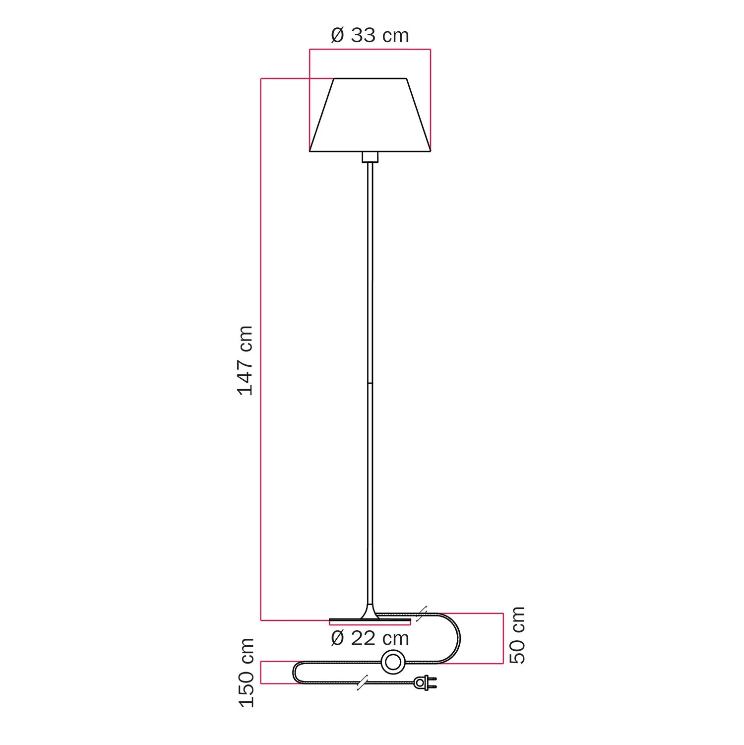 MAG-Y floor lamp with round metal base and Impero M lampshade - Satin bronze - Image 5