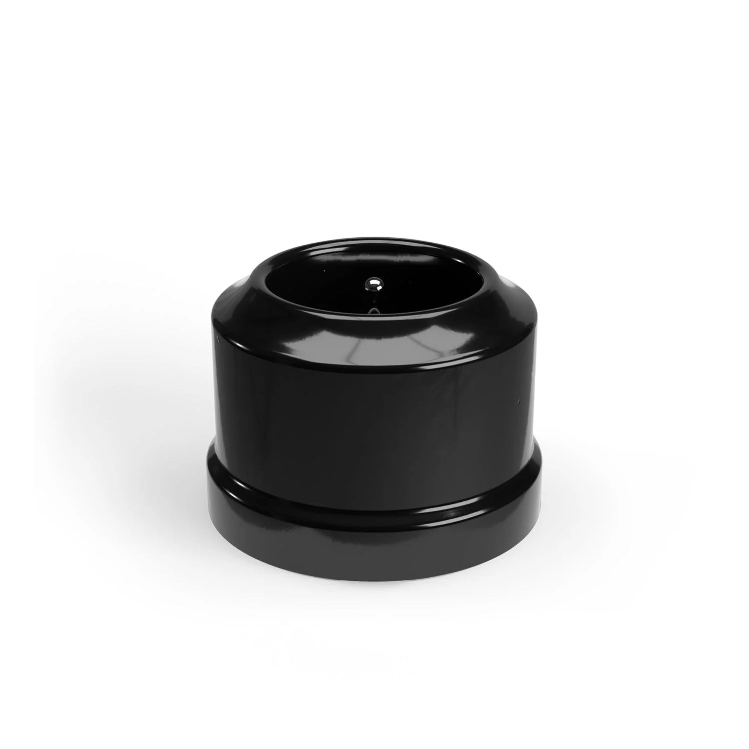 French type porcelain wall socket - Black - Image 2