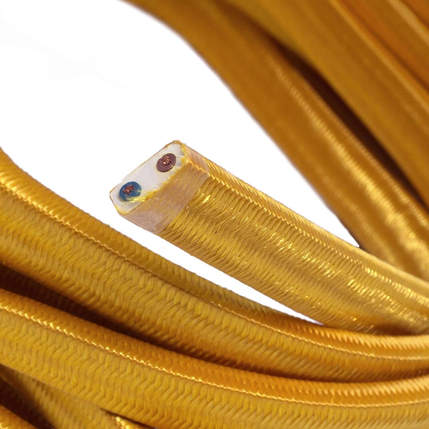Gold CM05 fabric-covered cable for string light - Image 2