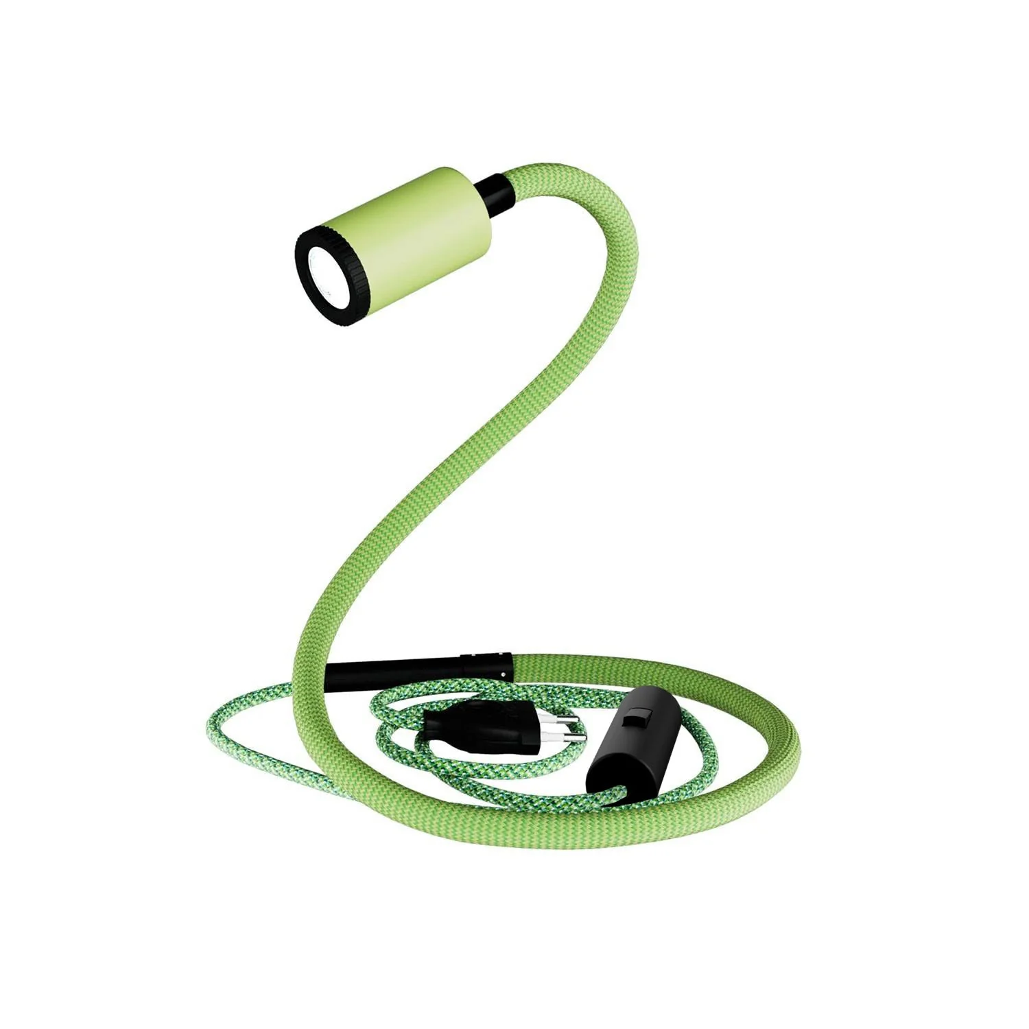 GU1d-one Pastel Adjustable lamp without base with mini LED spotlight β Meadow green