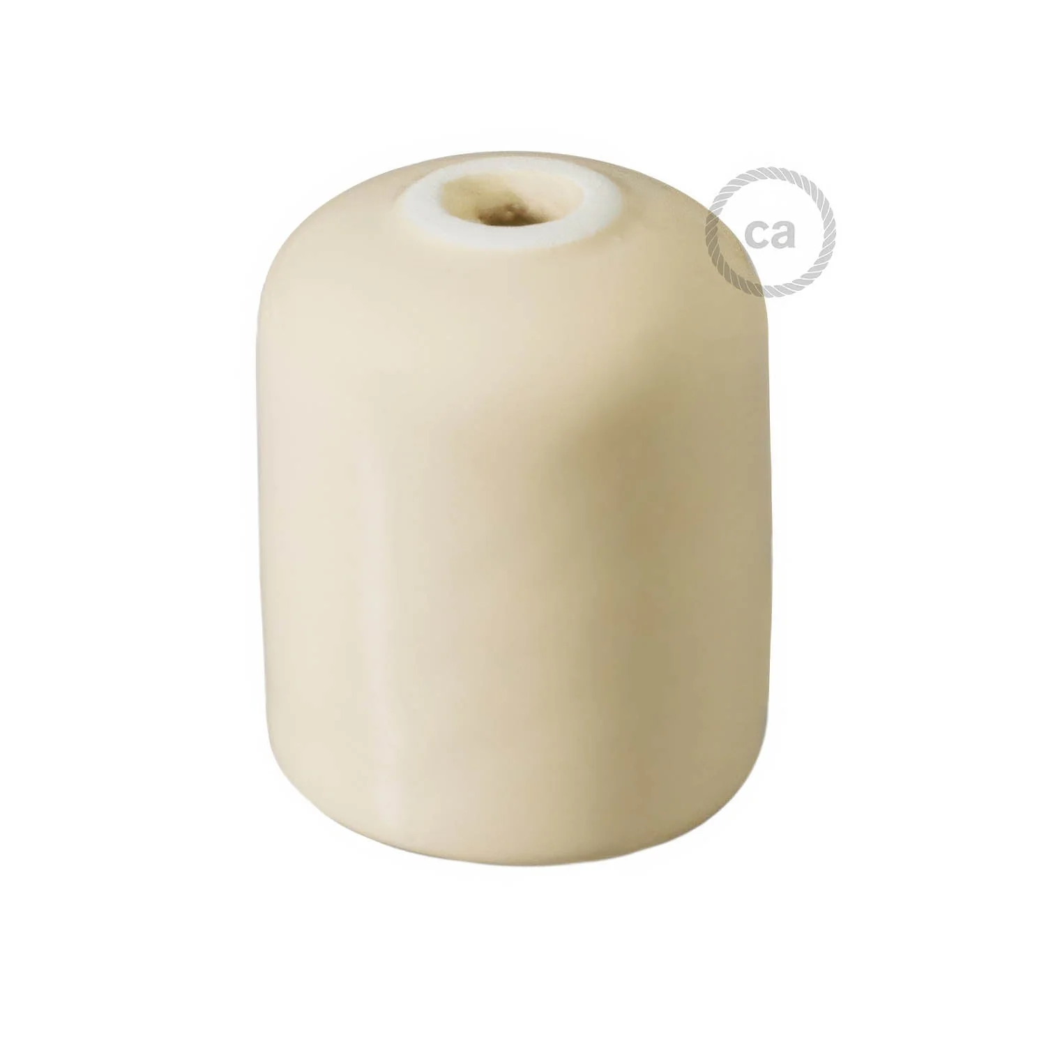 Handmade ceramic E26 light bulb socket kit - Ivory - Image 3