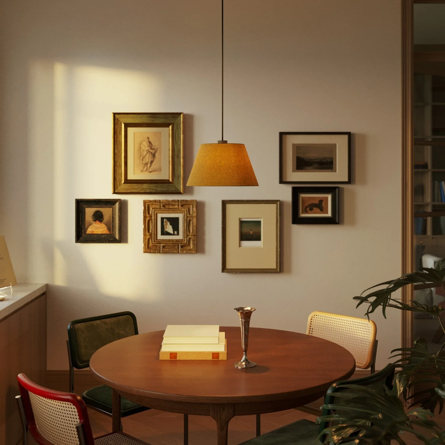 Impero Lampshade M for pendant with E27 fitting - Made in Italy - Mustard Wool - Image 2