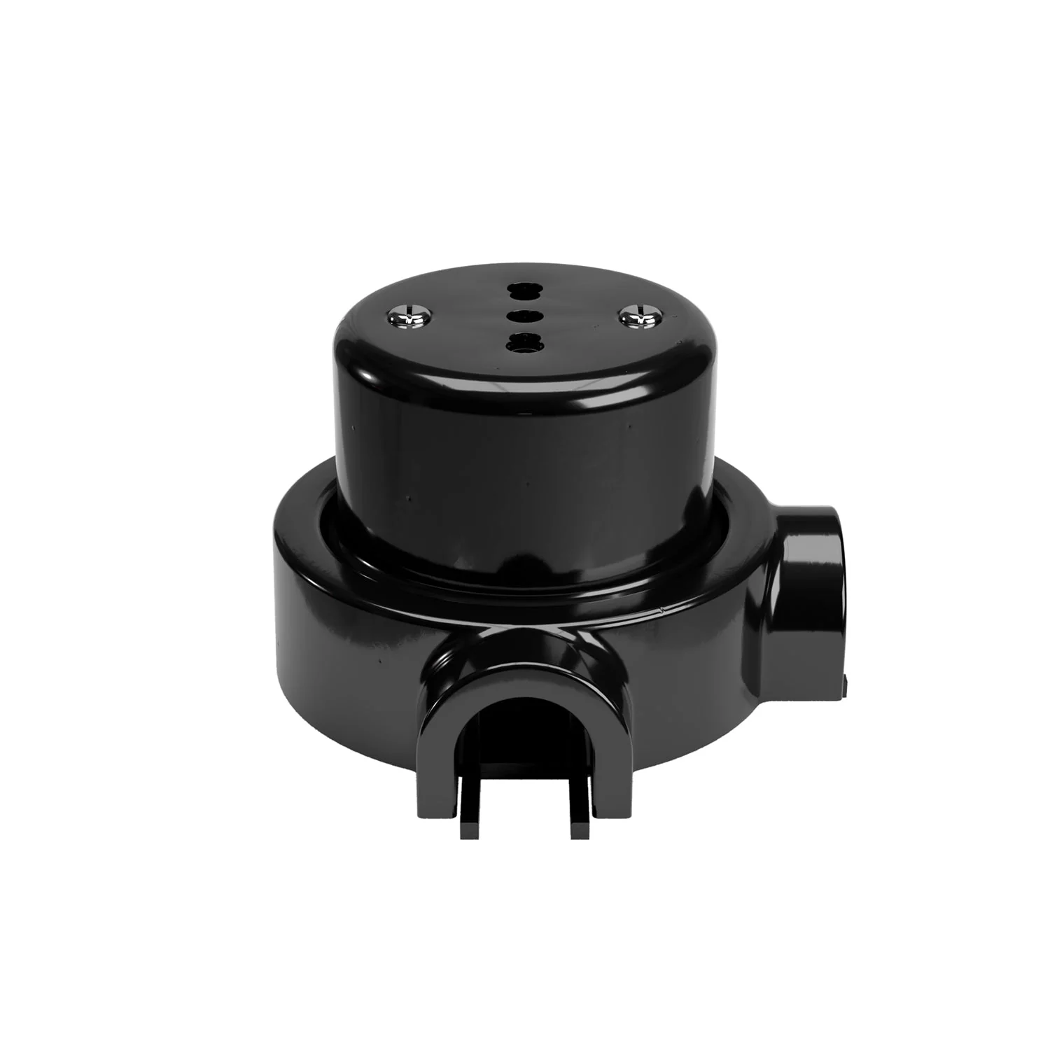 Italian bipasso 10/16A wall socket kit and base for Creative-Tubes in porcelain - Black - Image 8