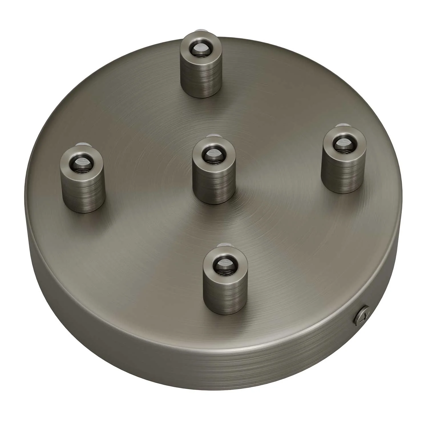 5-hole cylindrical metal ceiling rose kit - Satin titanium - Image 6