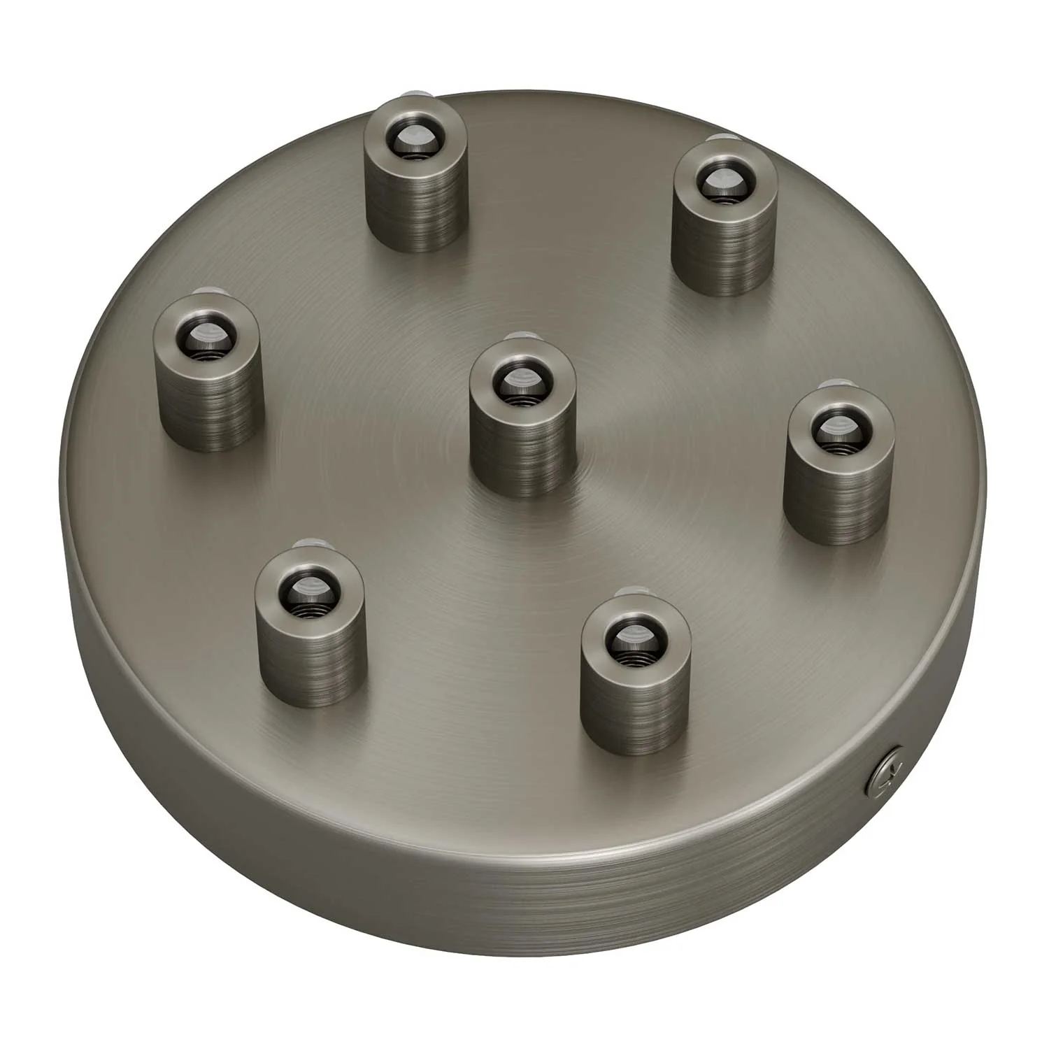 Cylindrical metal ceiling rose kit with 7 holes - Satin titanium - Image 7
