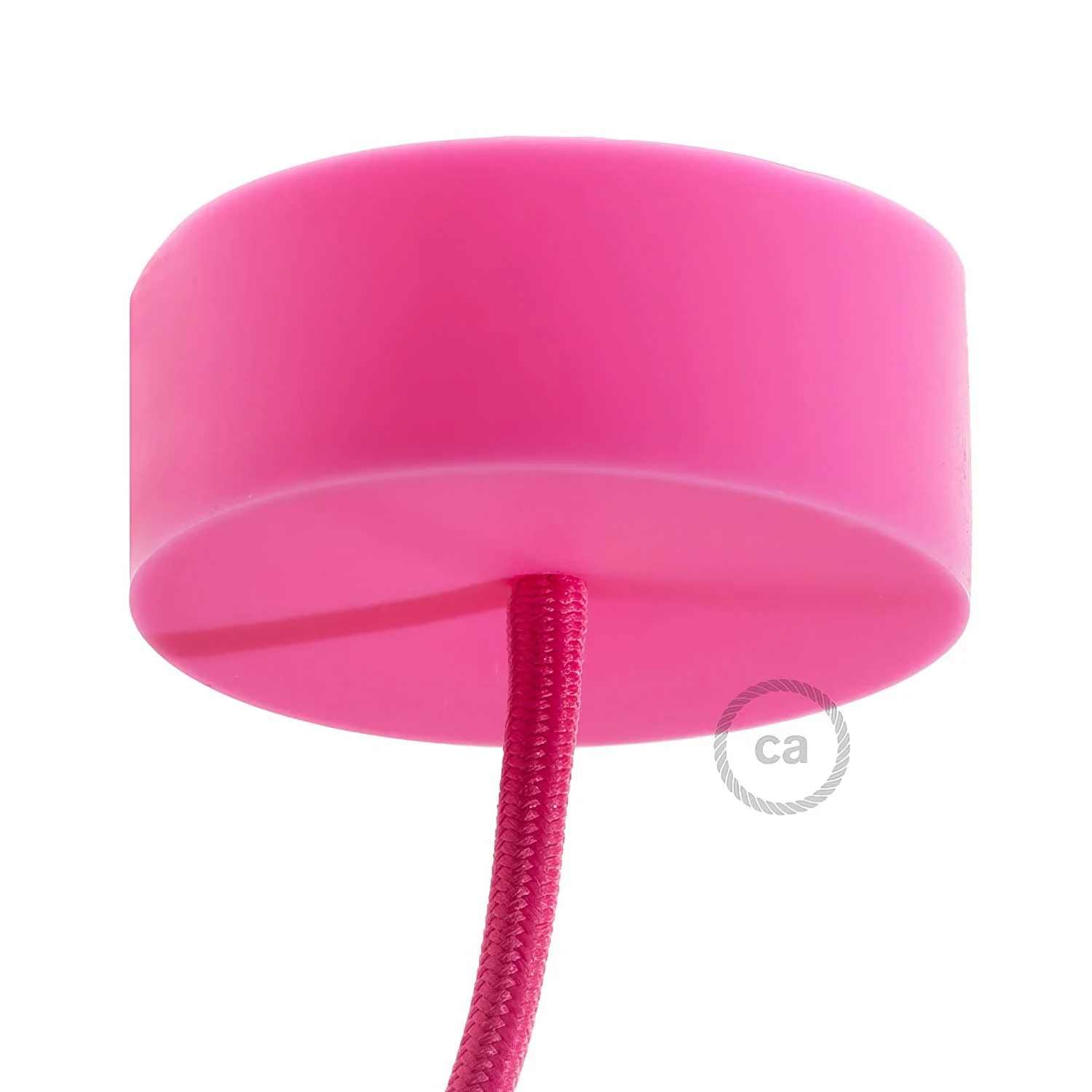 Cylindrical ceiling rose kit in silicone - Pink