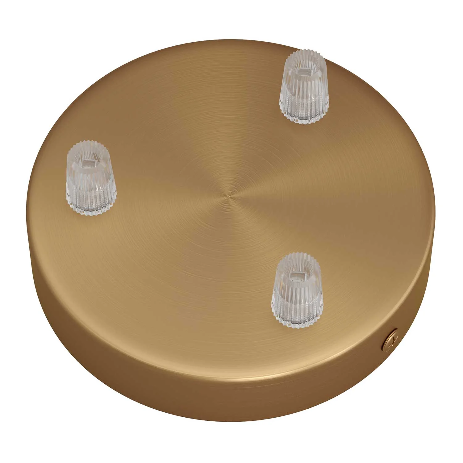 Cylindrical ceiling rose kit in metal with 3 holes - Satin bronze - Image 2