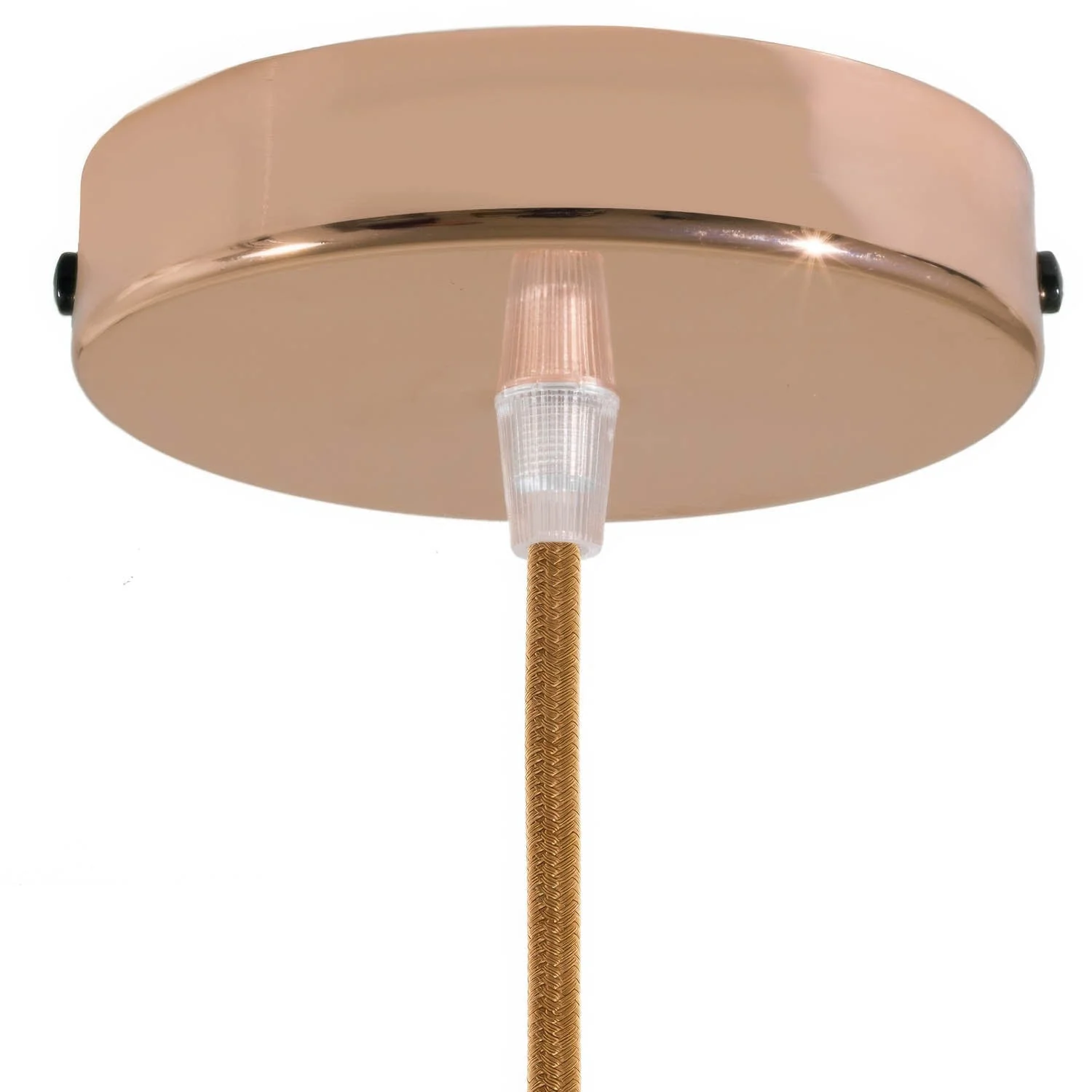 Cylindrical metal ceiling rose kit - Copper