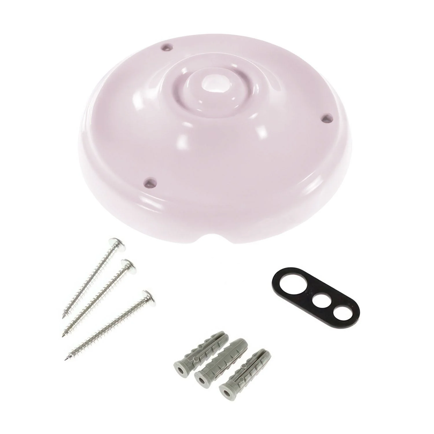 Porcelain ceiling rose kit - Antique pink - Image 3