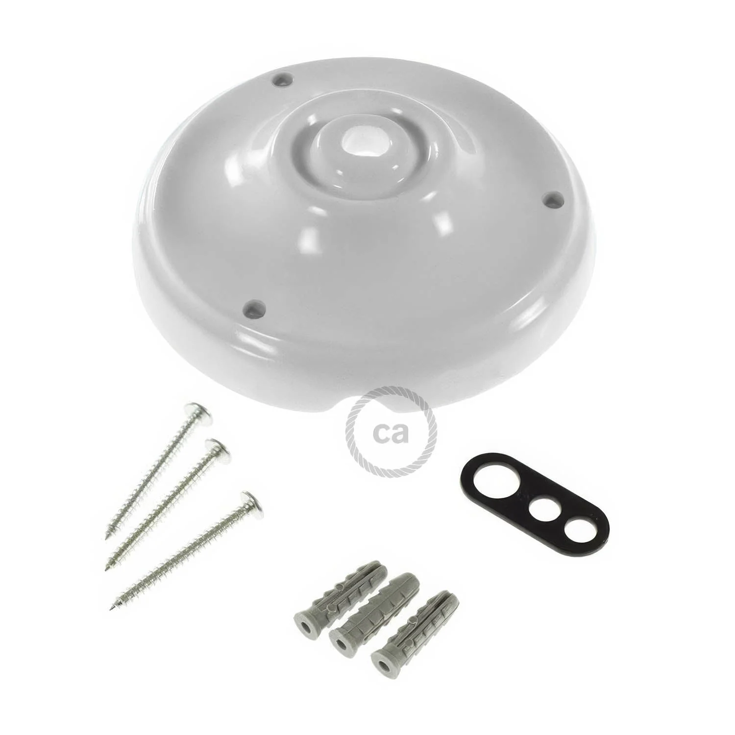 Porcelain ceiling rose kit - White - Image 3