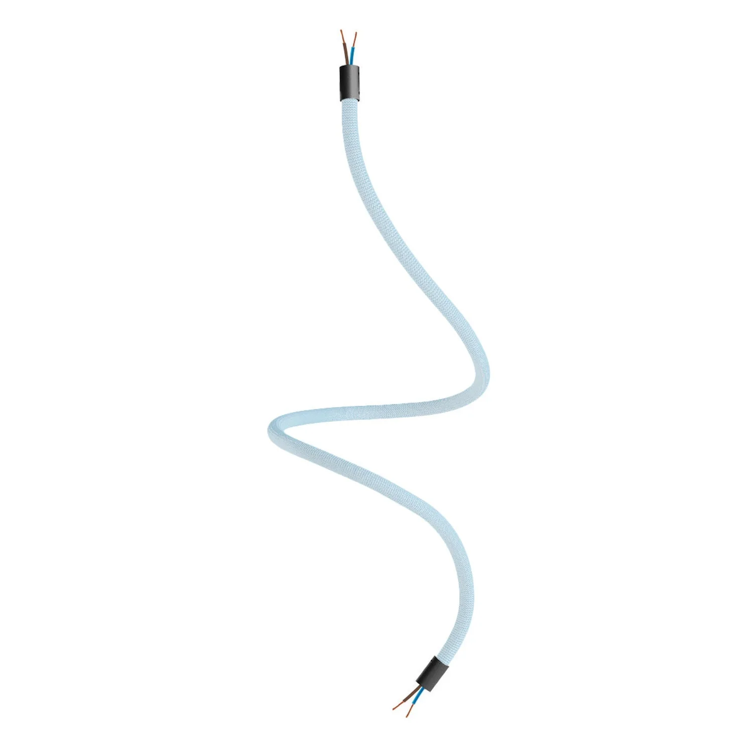 Creative Flex kit, flexible tube covered in RM76 Sugar Paper Blue fabric with metal terminals - Image 17