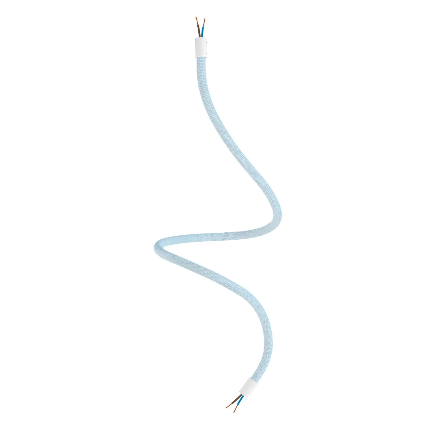 Creative Flex kit, flexible tube covered in RM76 Sugar Paper Blue fabric with metal terminals - Image 9