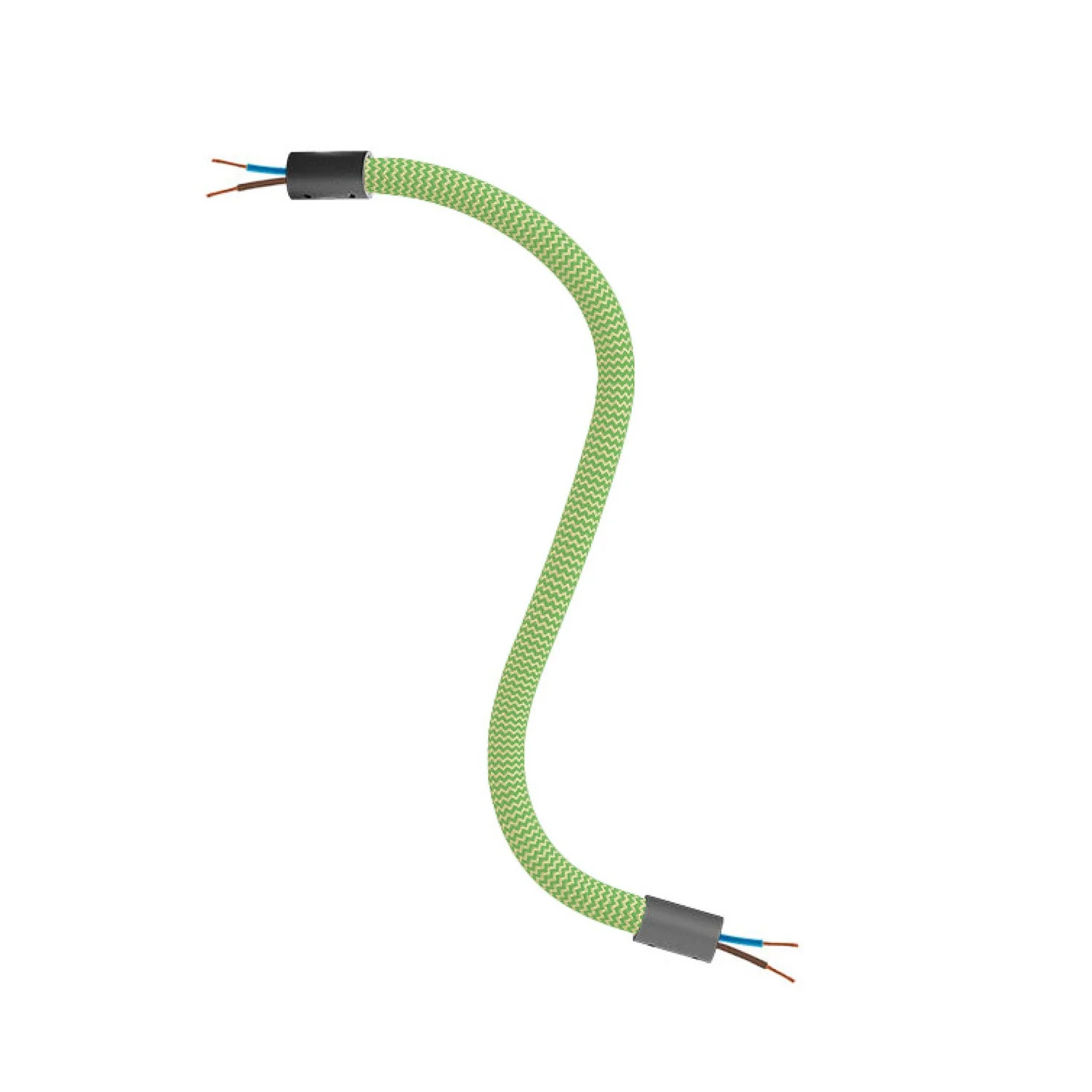 Creative Flex kit flexible tube covered in RM77 Meadow Green fabric with metal end caps - Image 12
