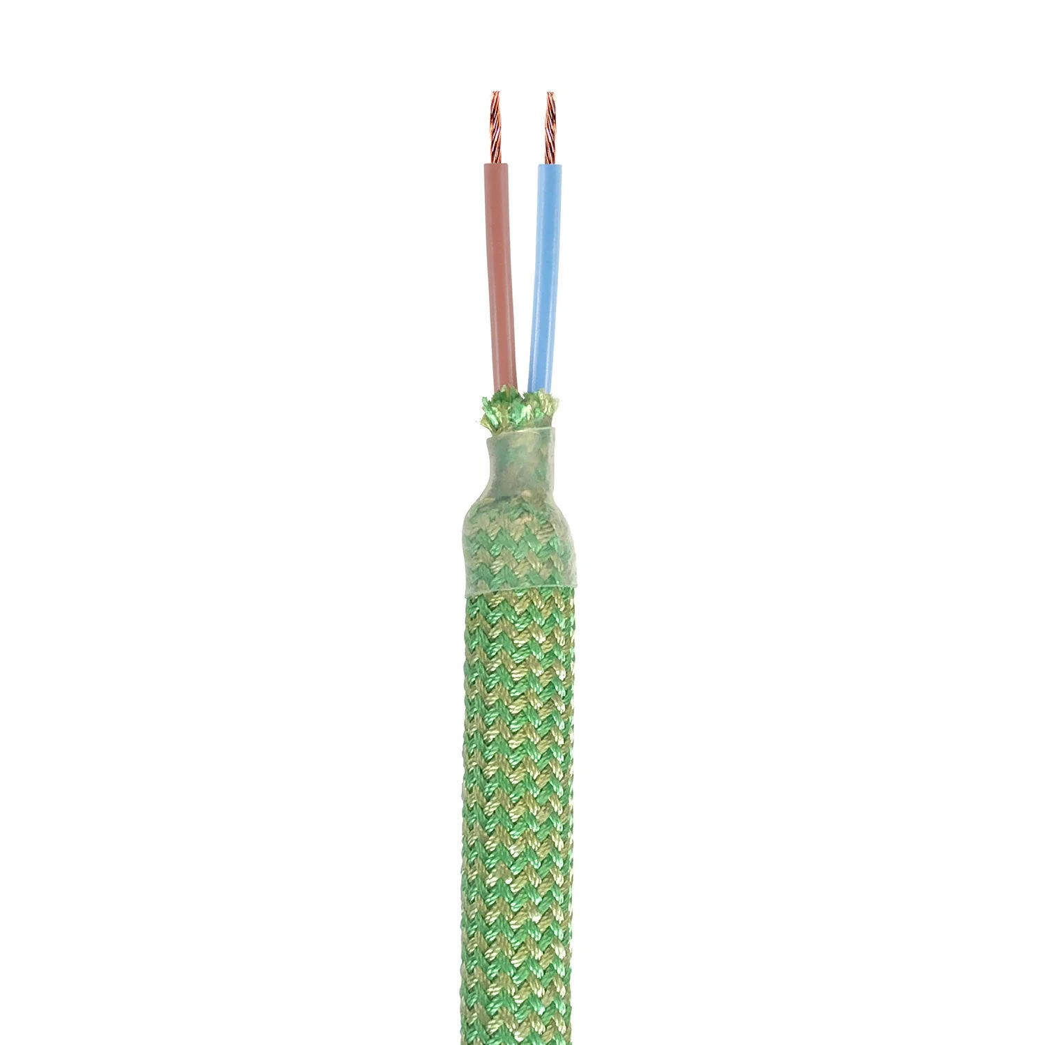 Creative Flex kit flexible tube covered in RM77 Meadow Green fabric with metal end caps - Image 2