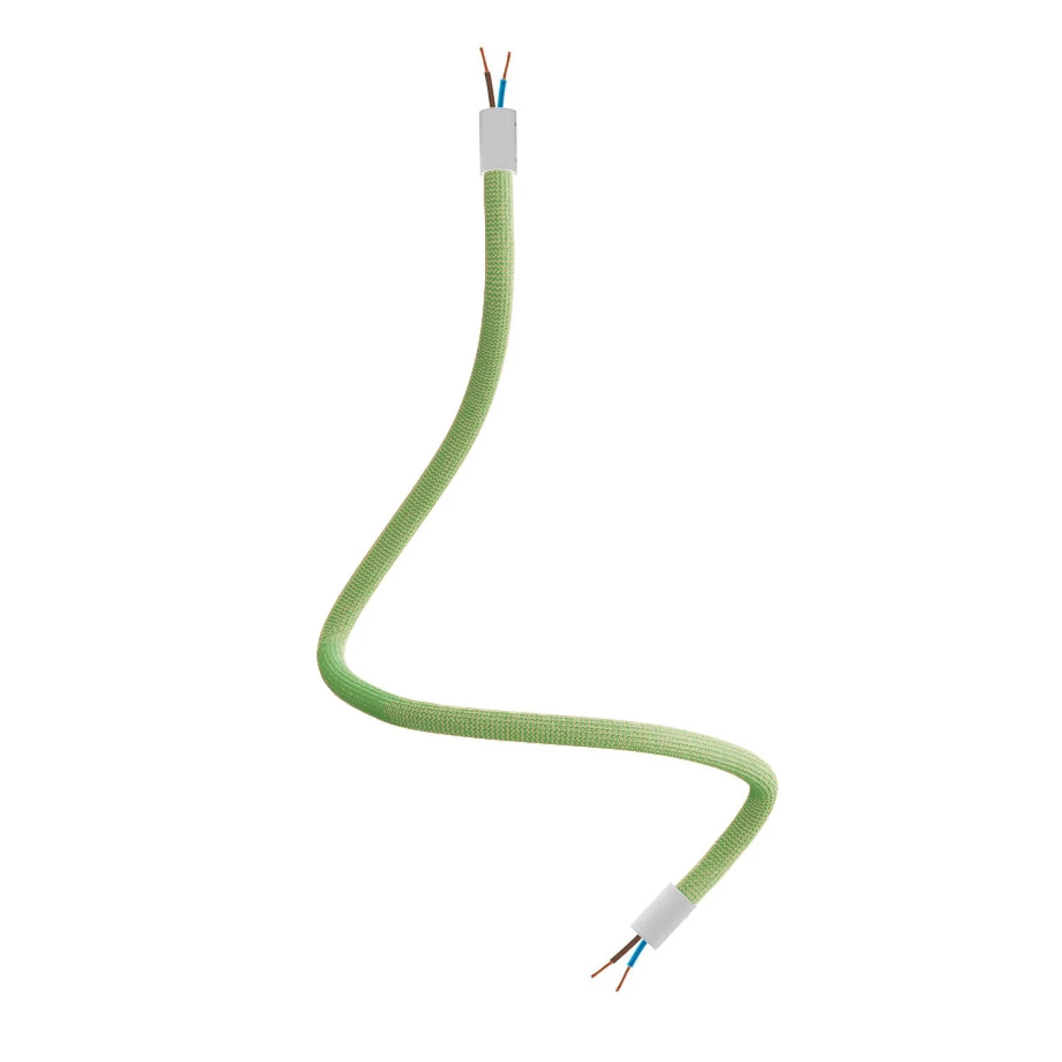 Creative Flex kit flexible tube covered in RM77 Meadow Green fabric with metal end caps - Image 6