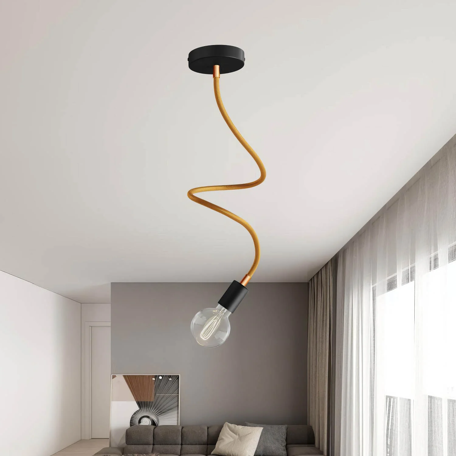 Creative Flex extension kit with RM73 Bronze fabric-covered flexible tube and metal fittings - Image 32