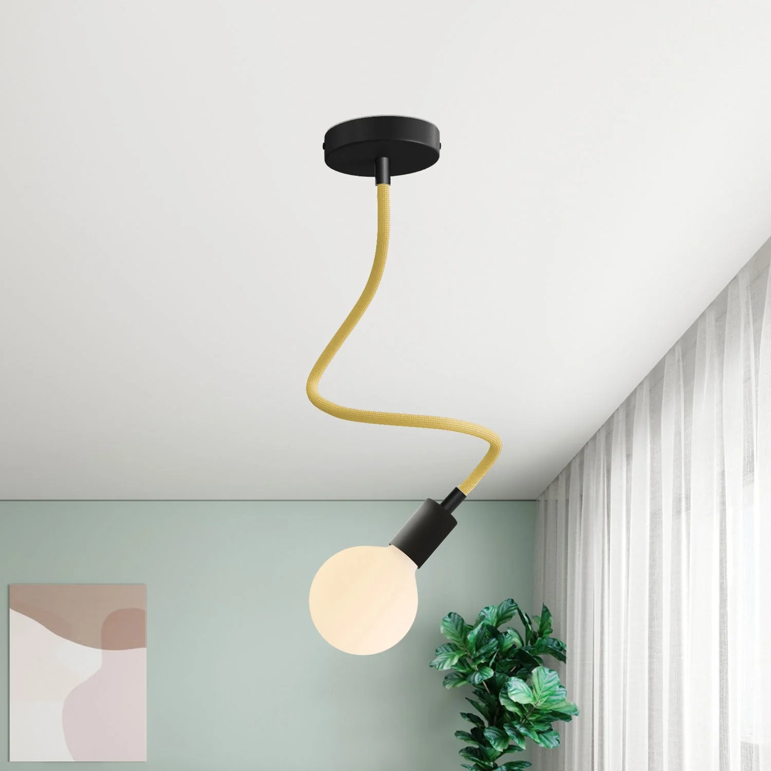 Creative Flex fabric-covered flexible tube RM79 Mustard with metal terminals - Image 16