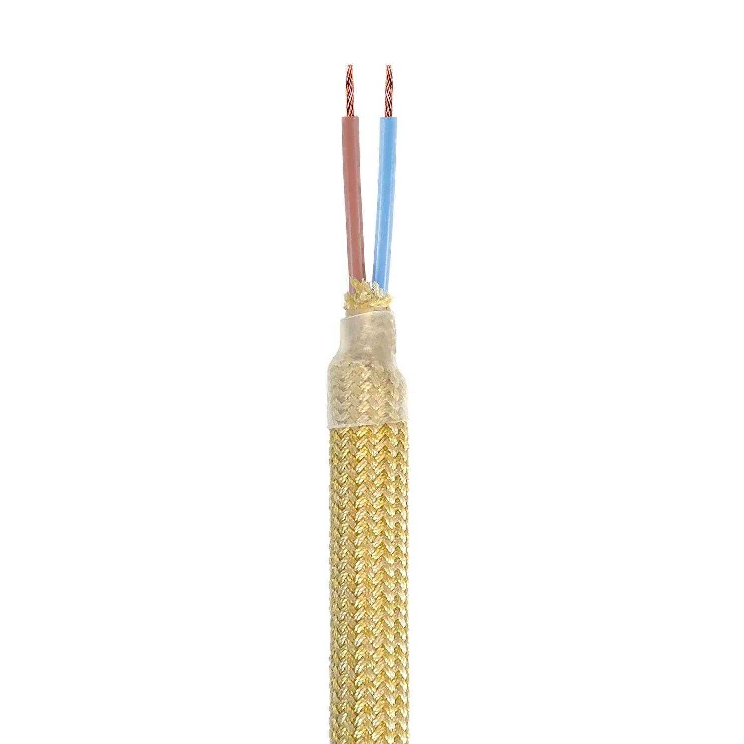 Creative Flex fabric-covered flexible tube RM79 Mustard with metal terminals - Image 2