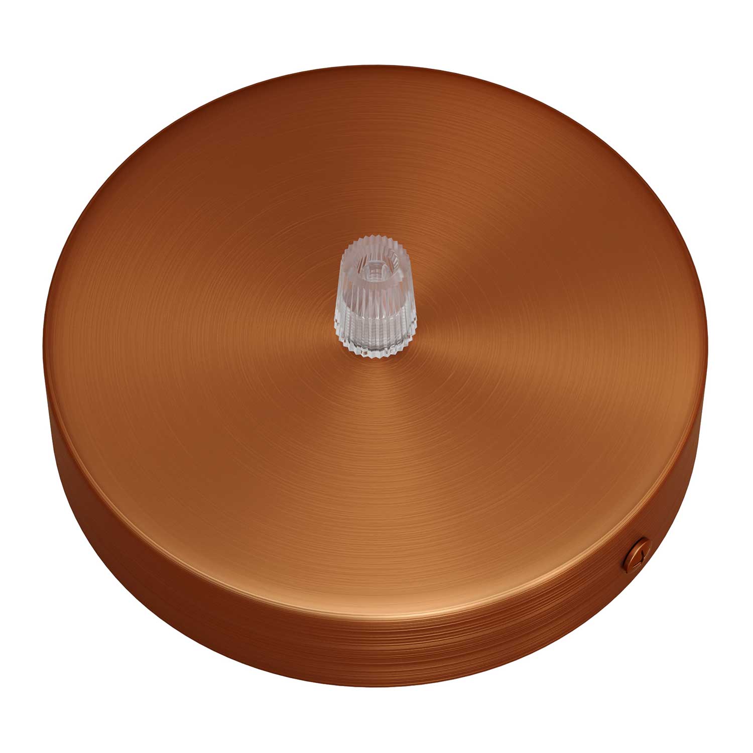 Cylindrical metal ceiling rose kit - Satin copper - Image 2