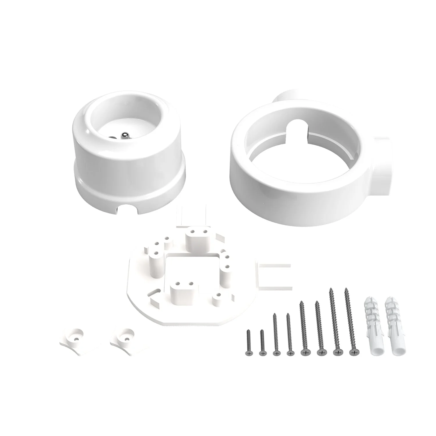 French type wall socket kit and base for Creative-Tubes in porcelain - White - Image 10