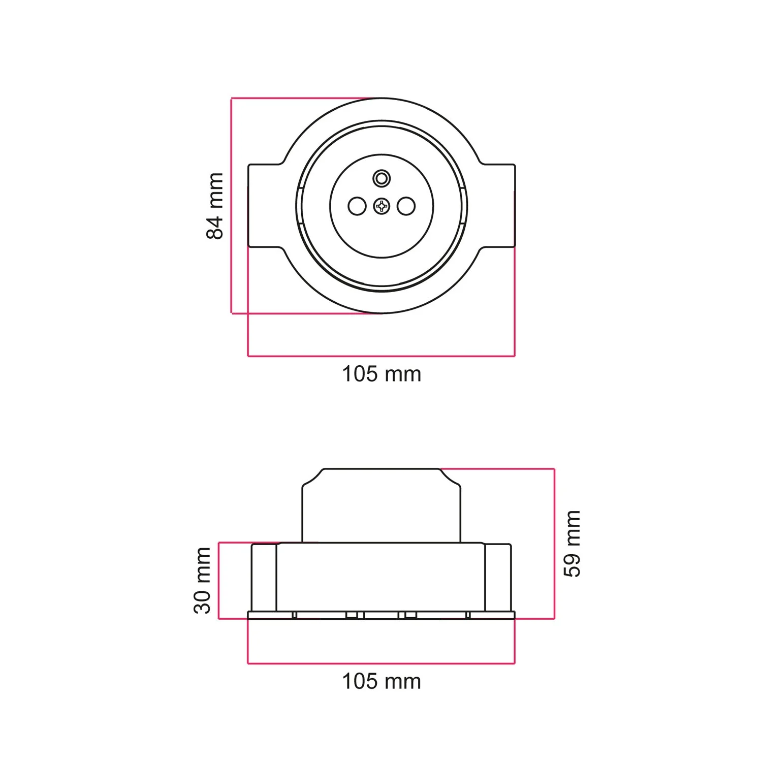 French type wall socket kit and base for Creative-Tubes in porcelain - White - Image 20