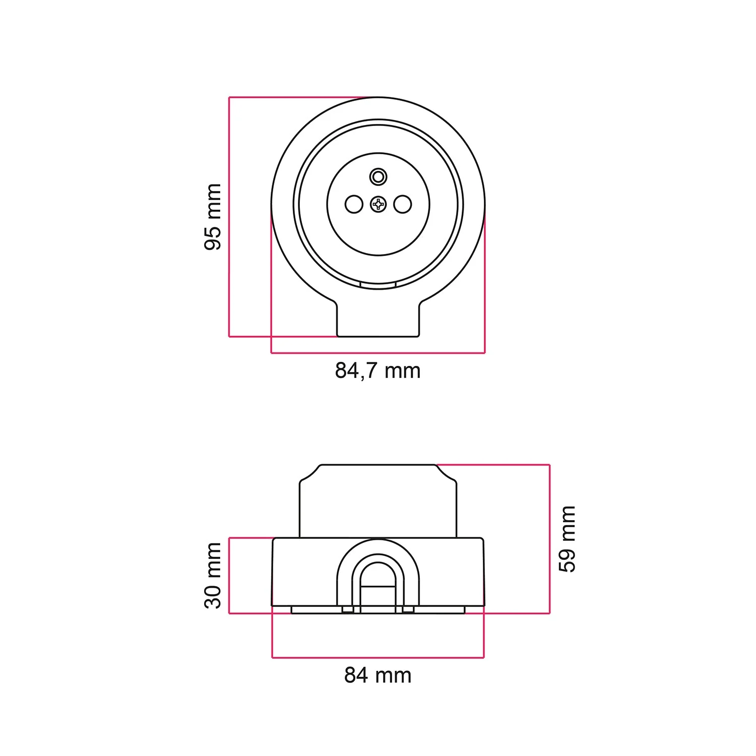 French type wall socket kit and base for Creative-Tubes in porcelain - White - Image 6