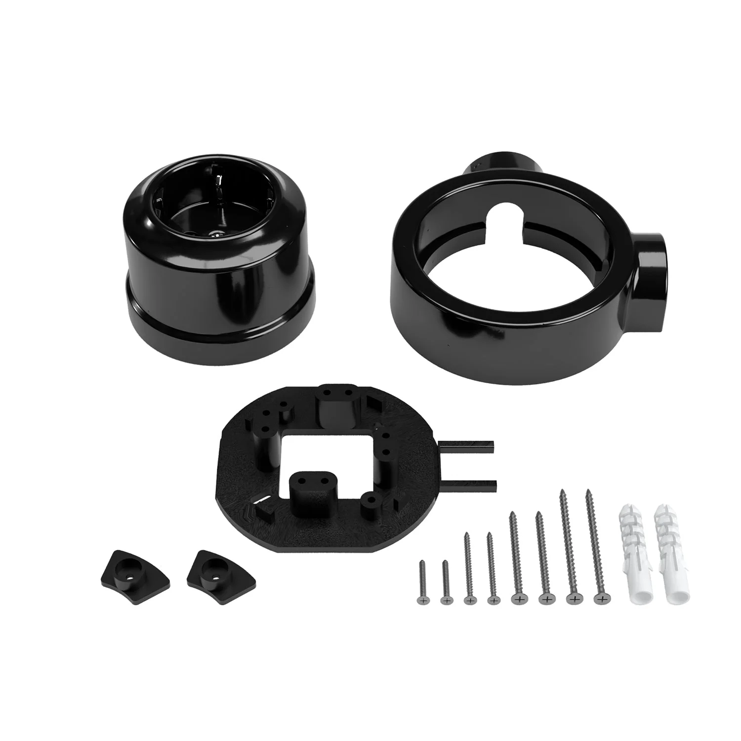 French-type wall socket kit and base for Creative-Tubes in porcelain - Black - Image 10