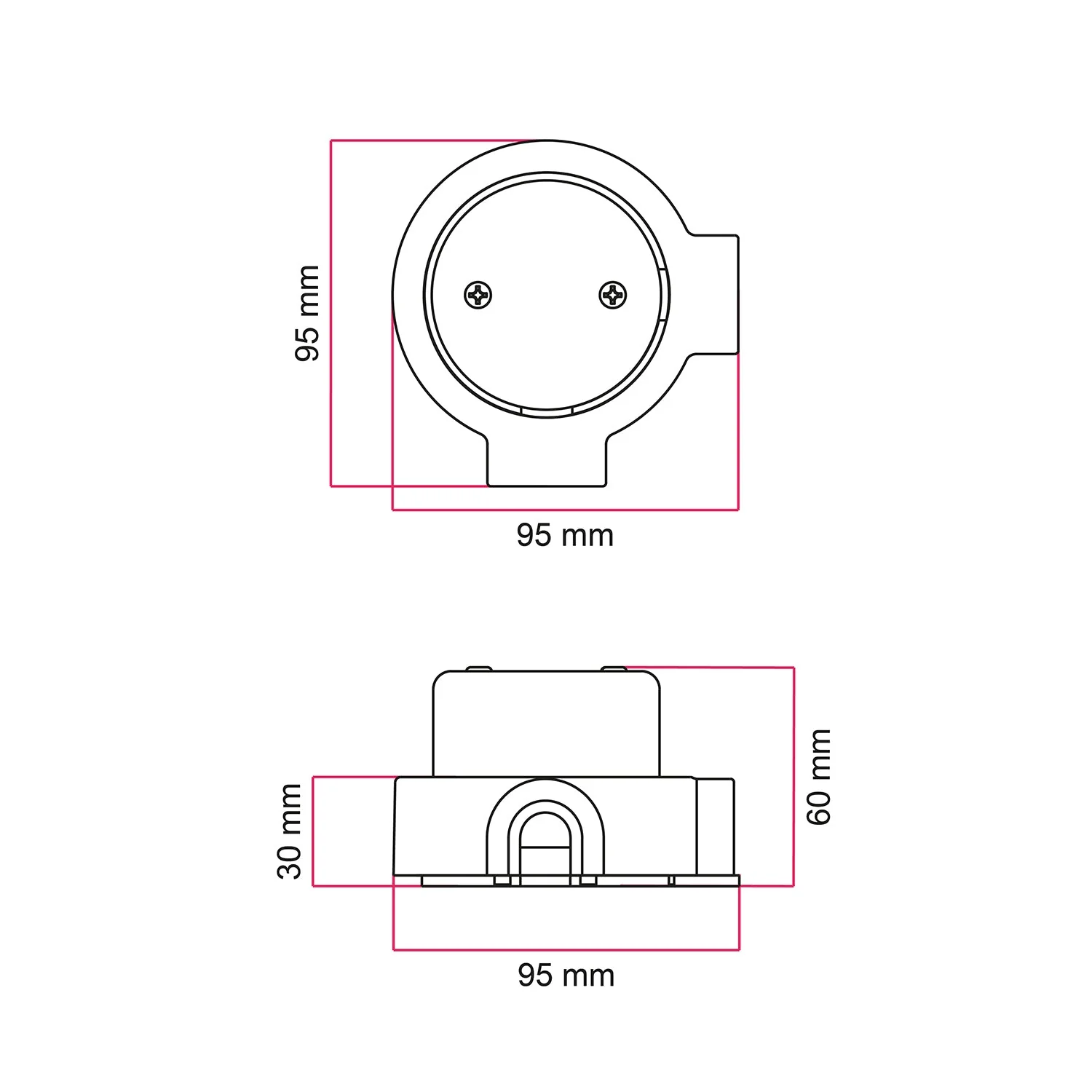 Junction box kit and base for Creative-Tubes in porcelain - White - Image 13