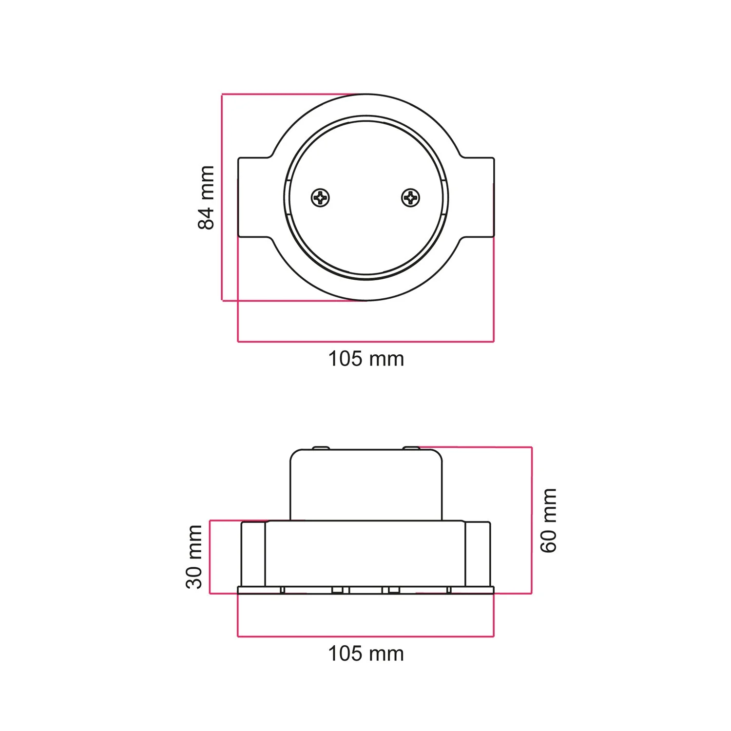 Junction box kit and base for Creative-Tubes in porcelain - White - Image 20