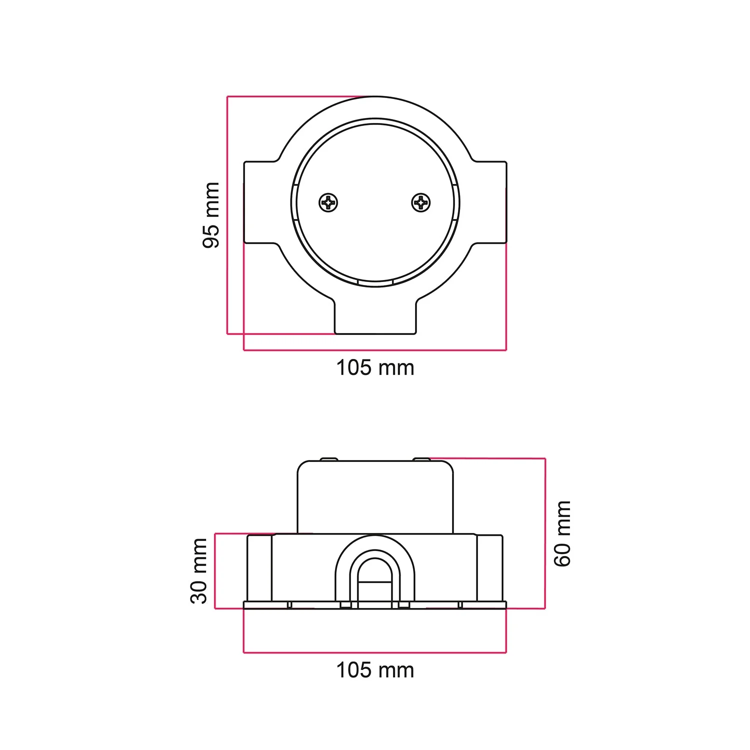 Junction box kit and base for Creative-Tubes in porcelain - White - Image 27