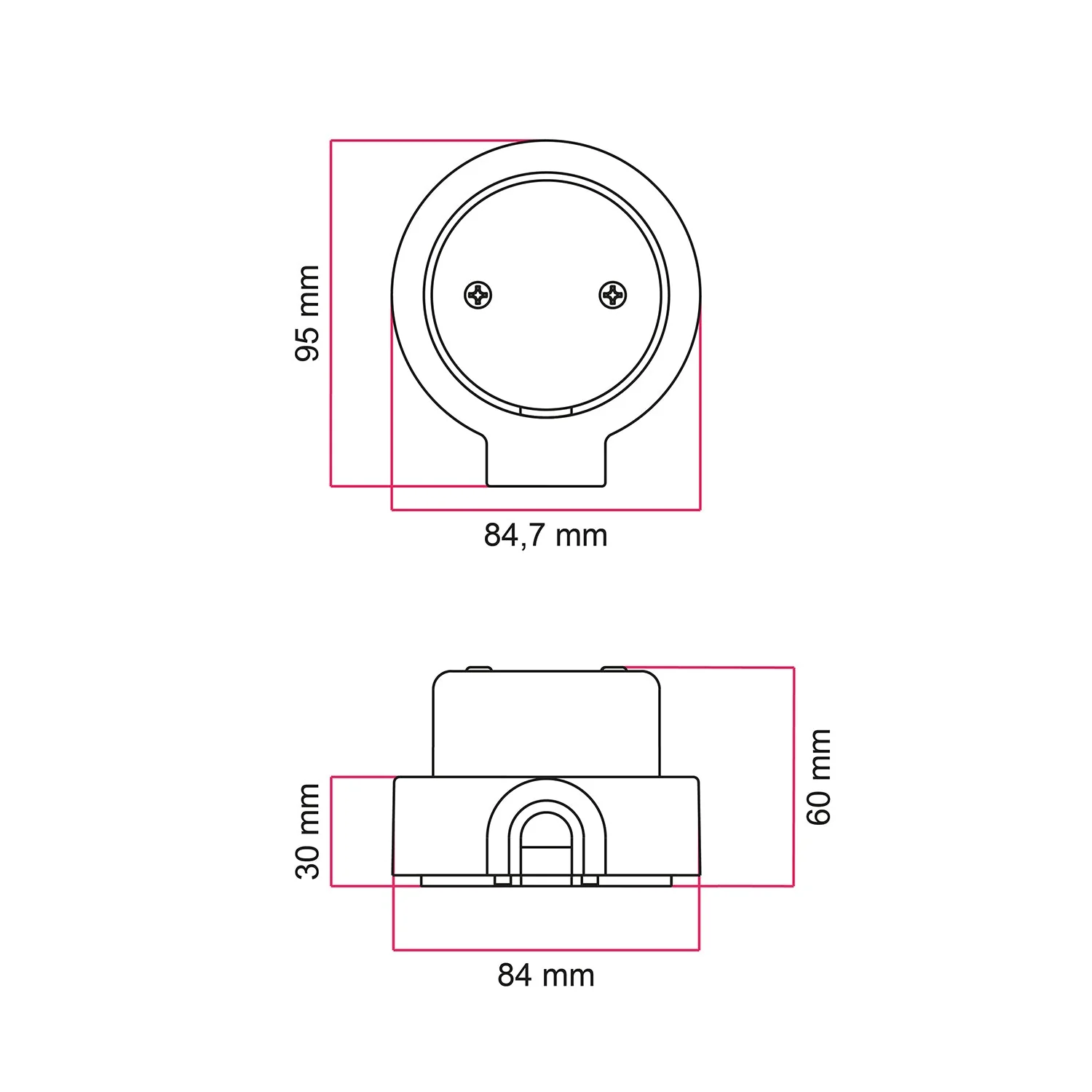 Junction box kit and base for Creative-Tubes in porcelain - White - Image 6