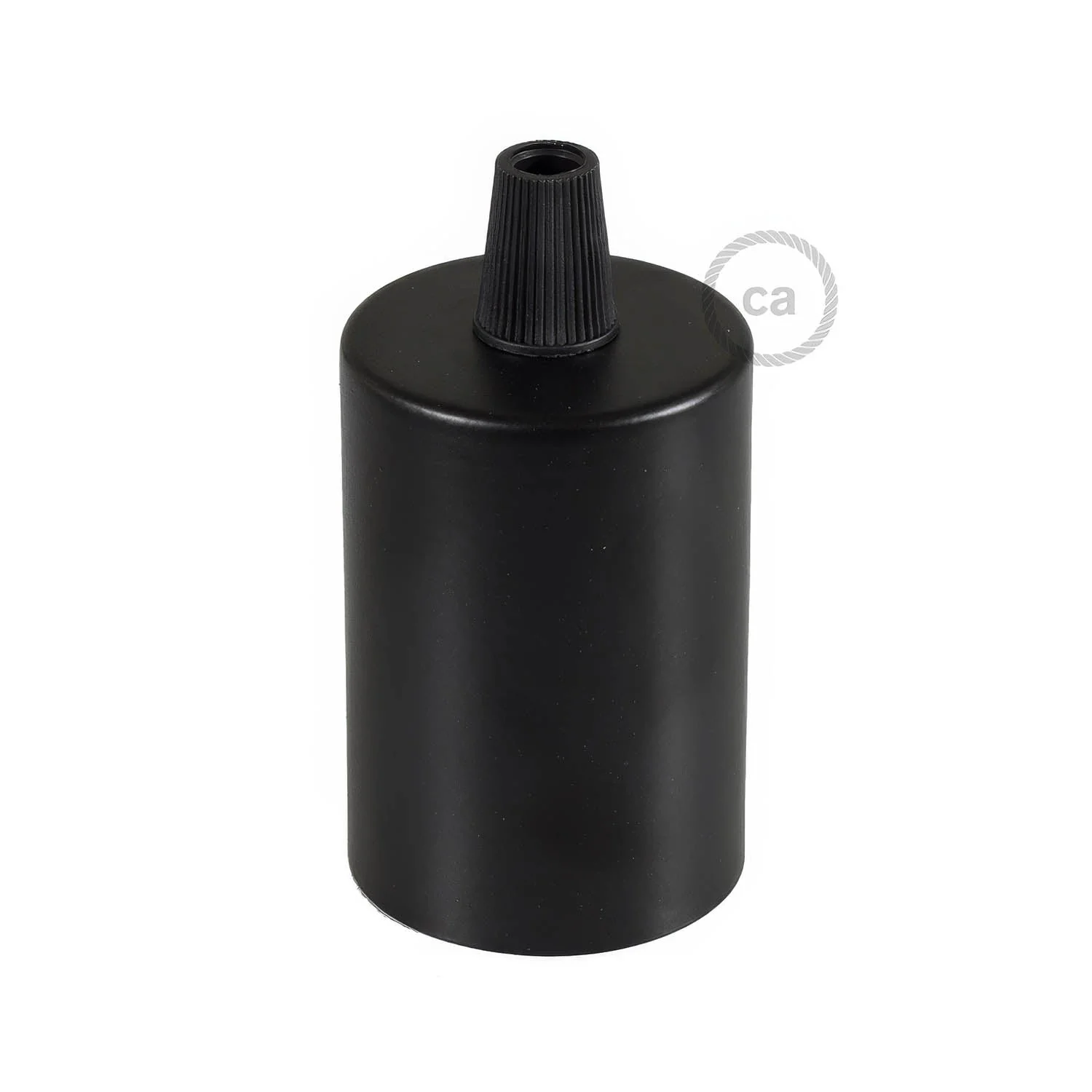 Cylindrical E27 metal lamp holder kit - Black - Image 3